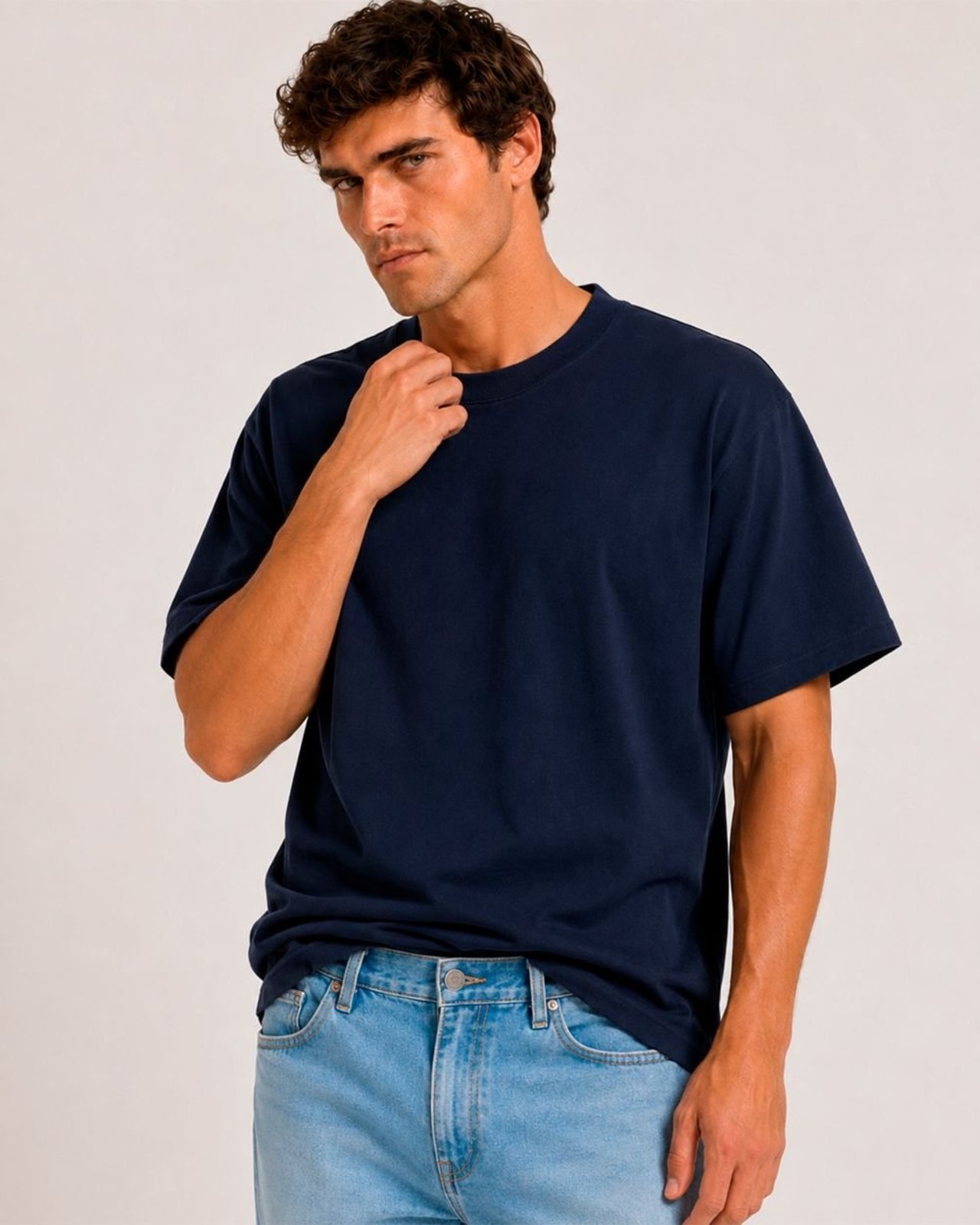 Camiseta Masculina Oversize Marinho Consciência