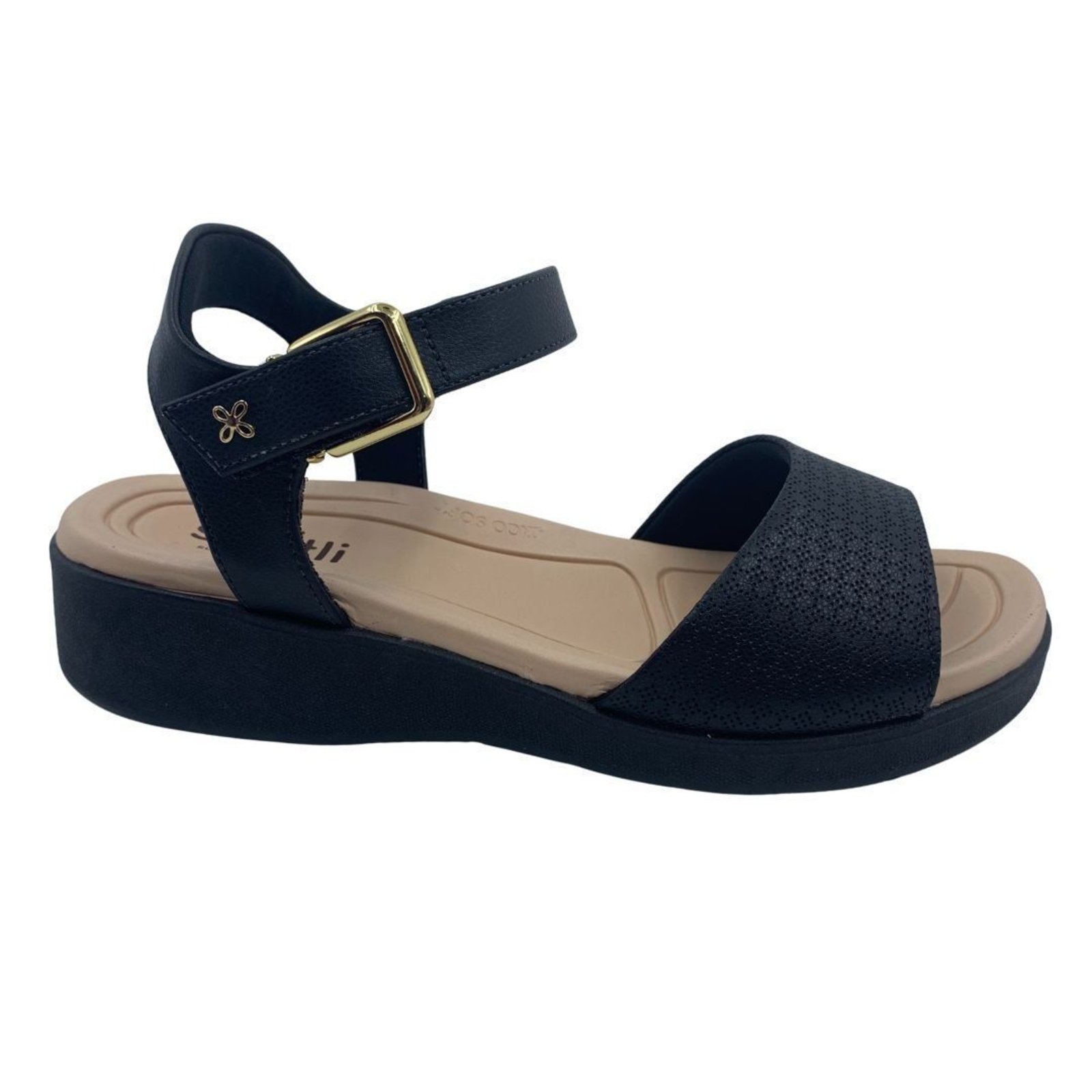 Sandália Calce Fácil Arco Soft Softli Preta 10268 – Preto – softli