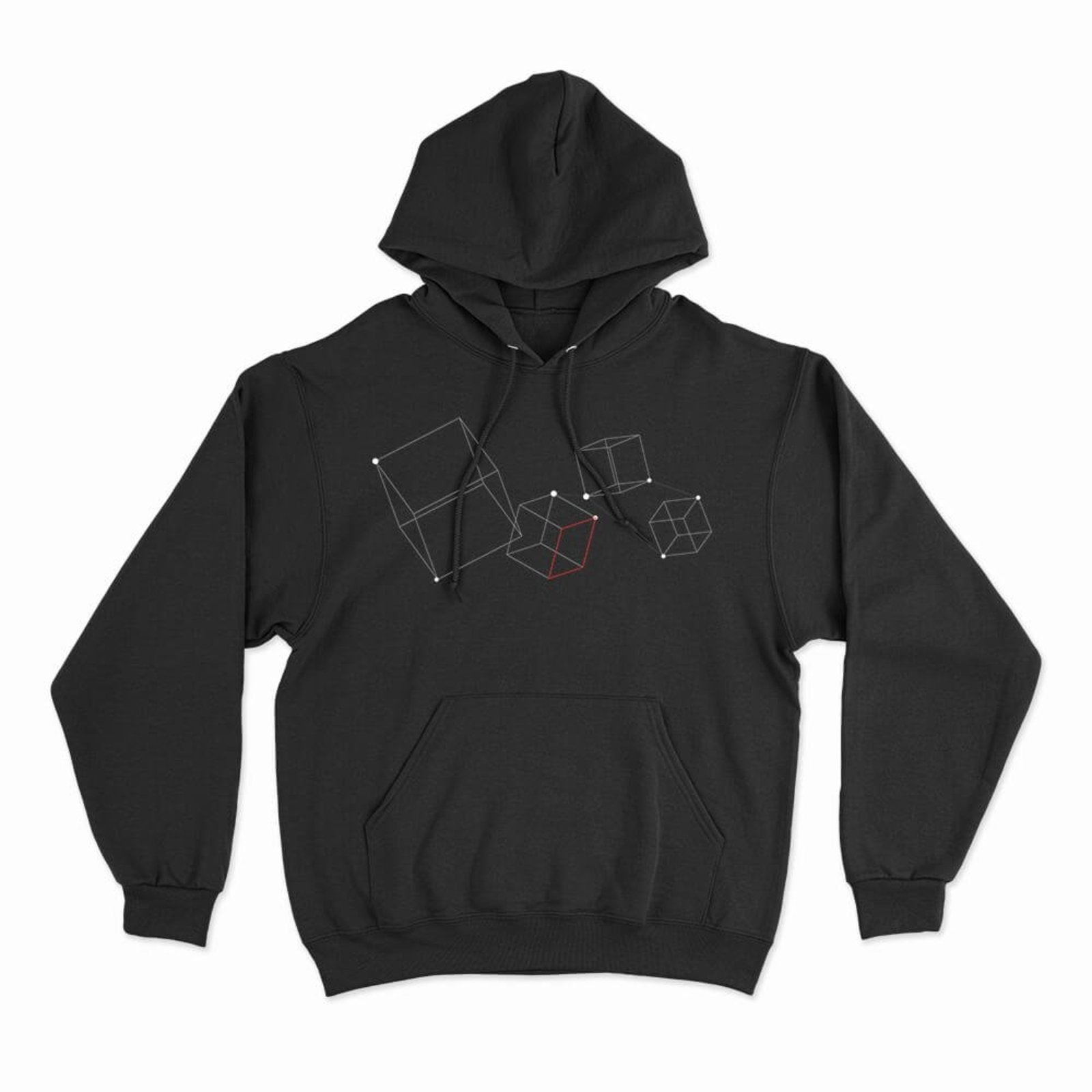 Moletom Com Capuz Squares - Preto - Casual - Studio Geek