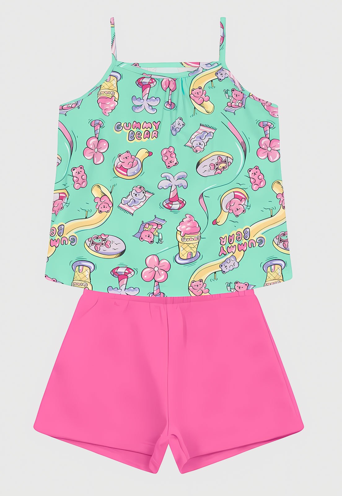 Infantil - Conjunto Brandili Estampa Ursos Verde