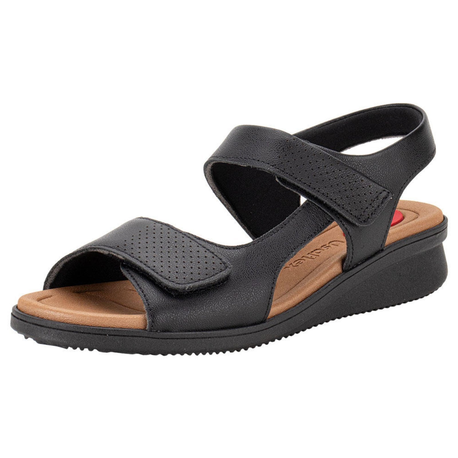Sandália Feminina Anabela Usaflex Am16001 0946001 Preto