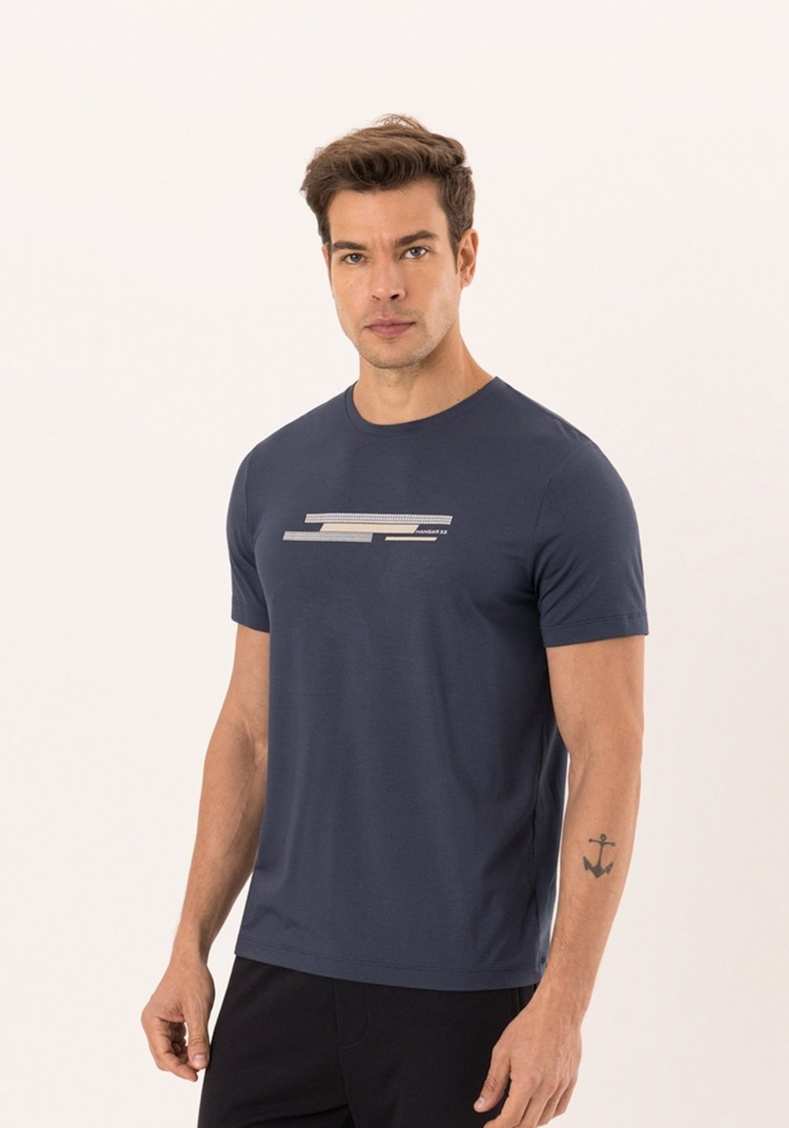 Camiseta De Mangas Curtas Em Malha Modal Antiodor