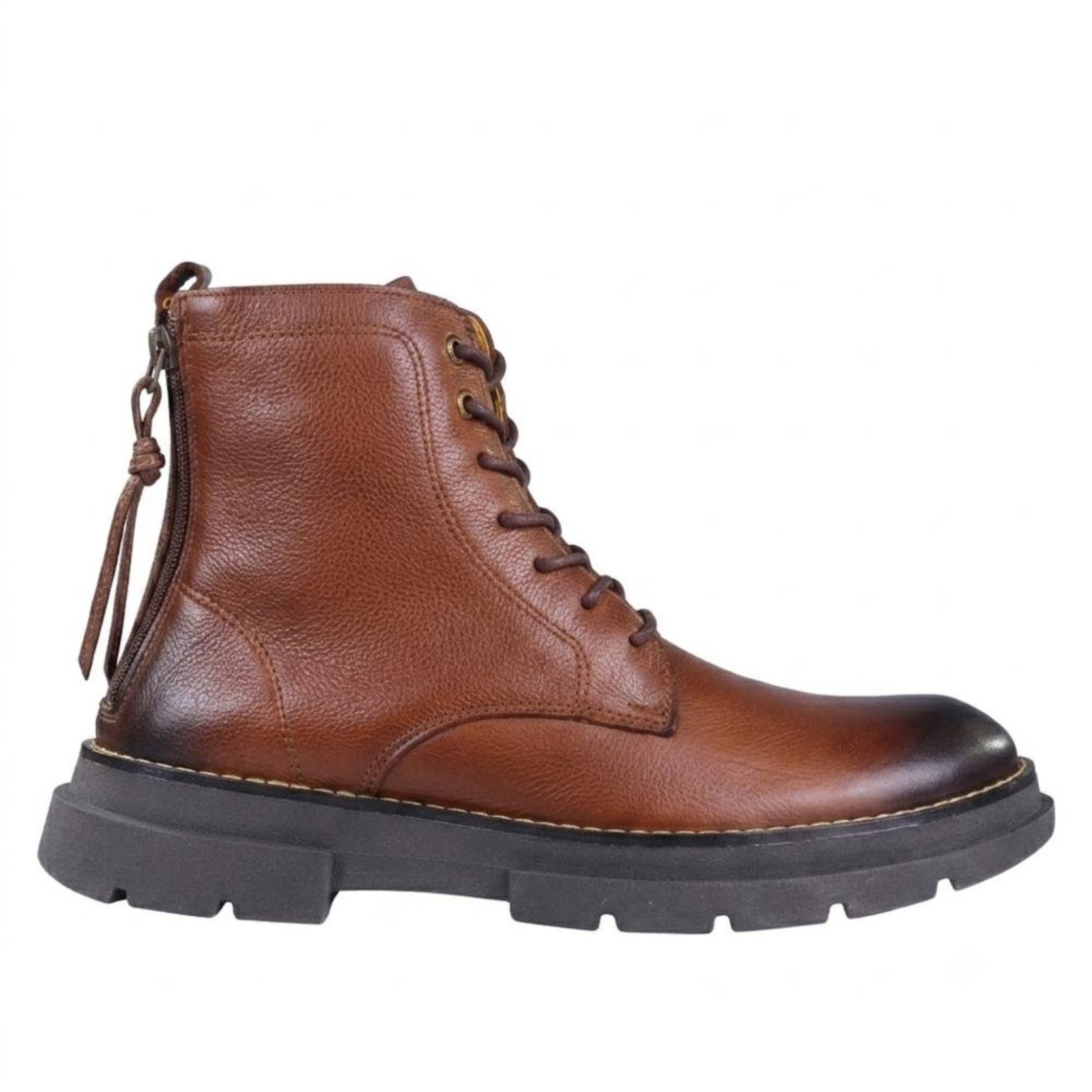 Bota Masculina em Couro Zariff Han002 Marrom Incolor