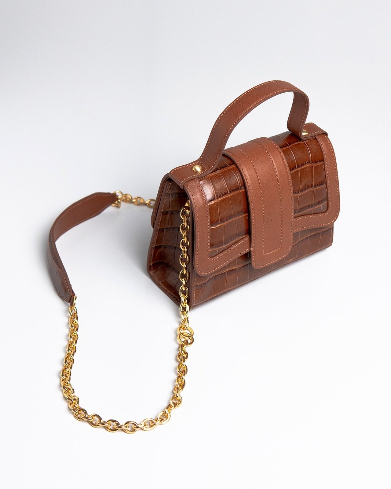 Bolsa Pequena Woow Sophia Couro Ambar