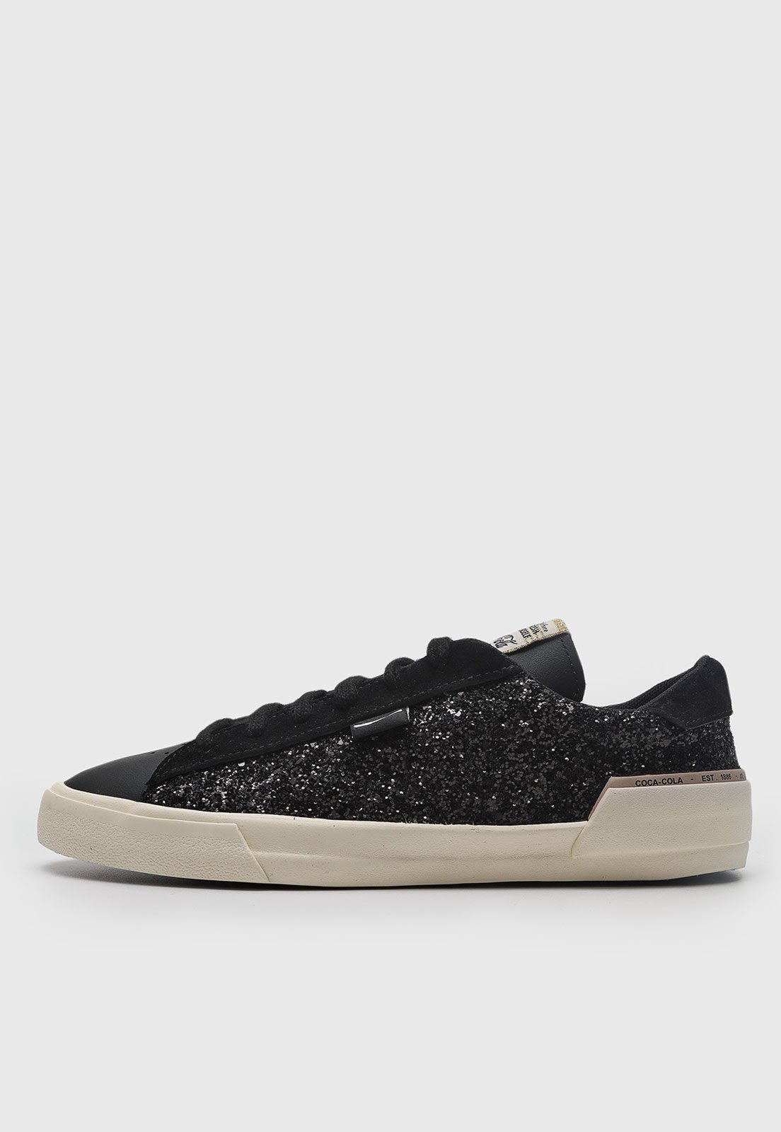 Tênis Feminino Coca-Cola Glitter Preto
