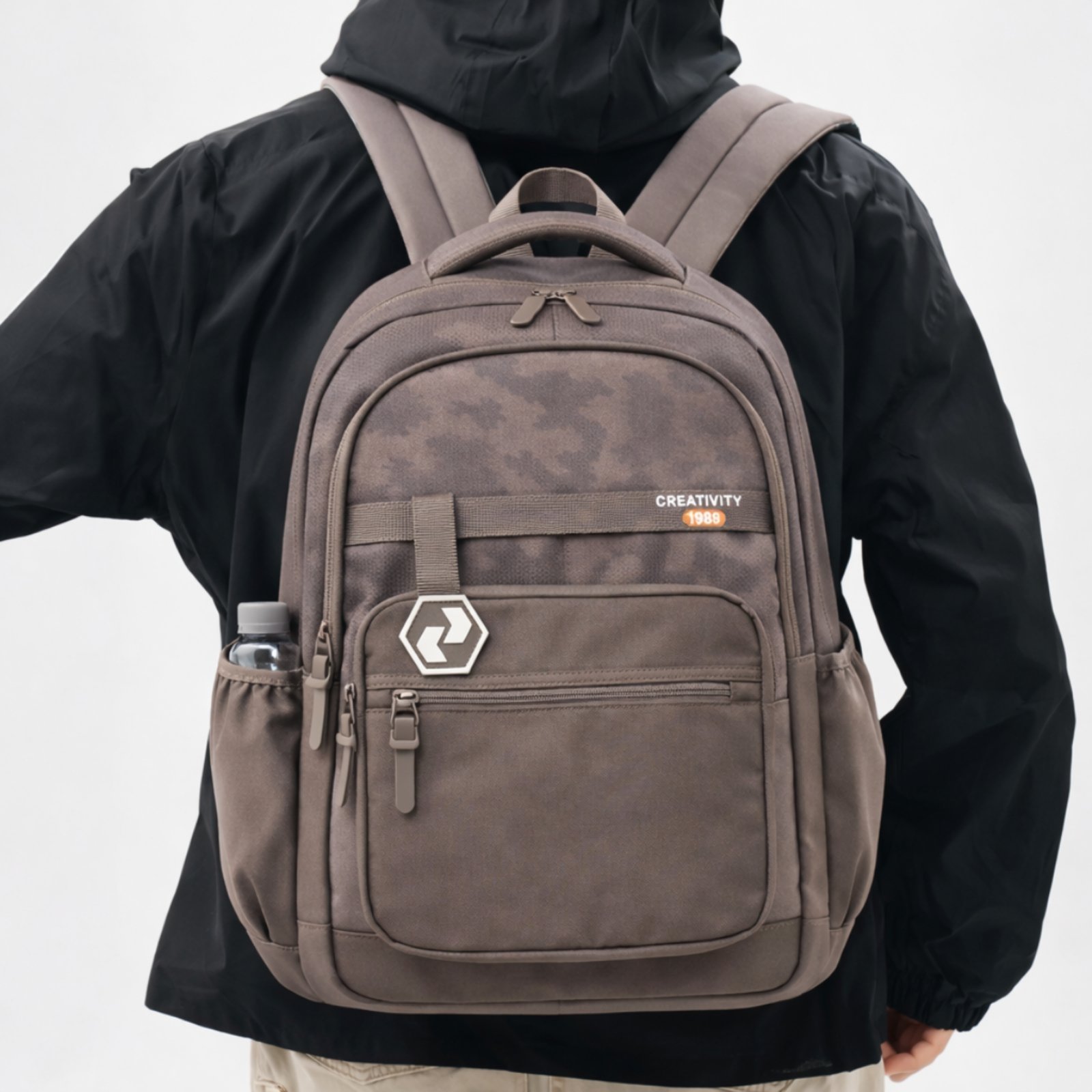 Mochila Masculina Reforçada Faculdade Trabalho Casual Executiva Grande Escolar Preto