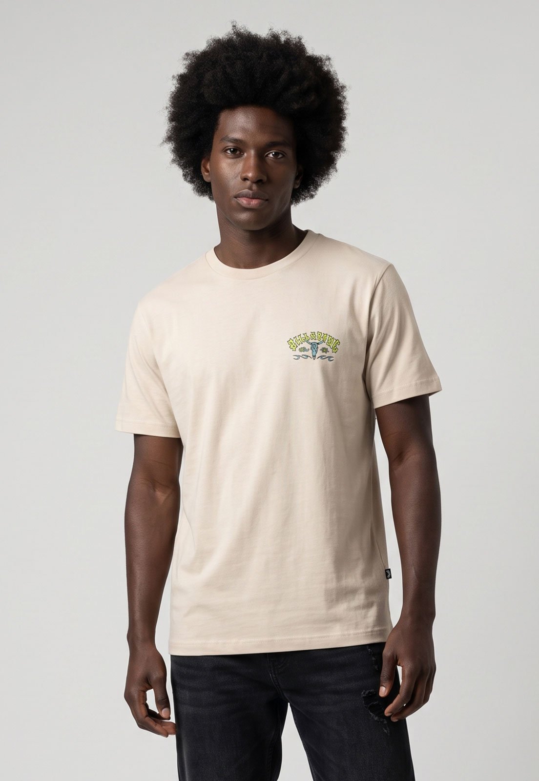 Camiseta Masculina Billabong Raging Bull Bege