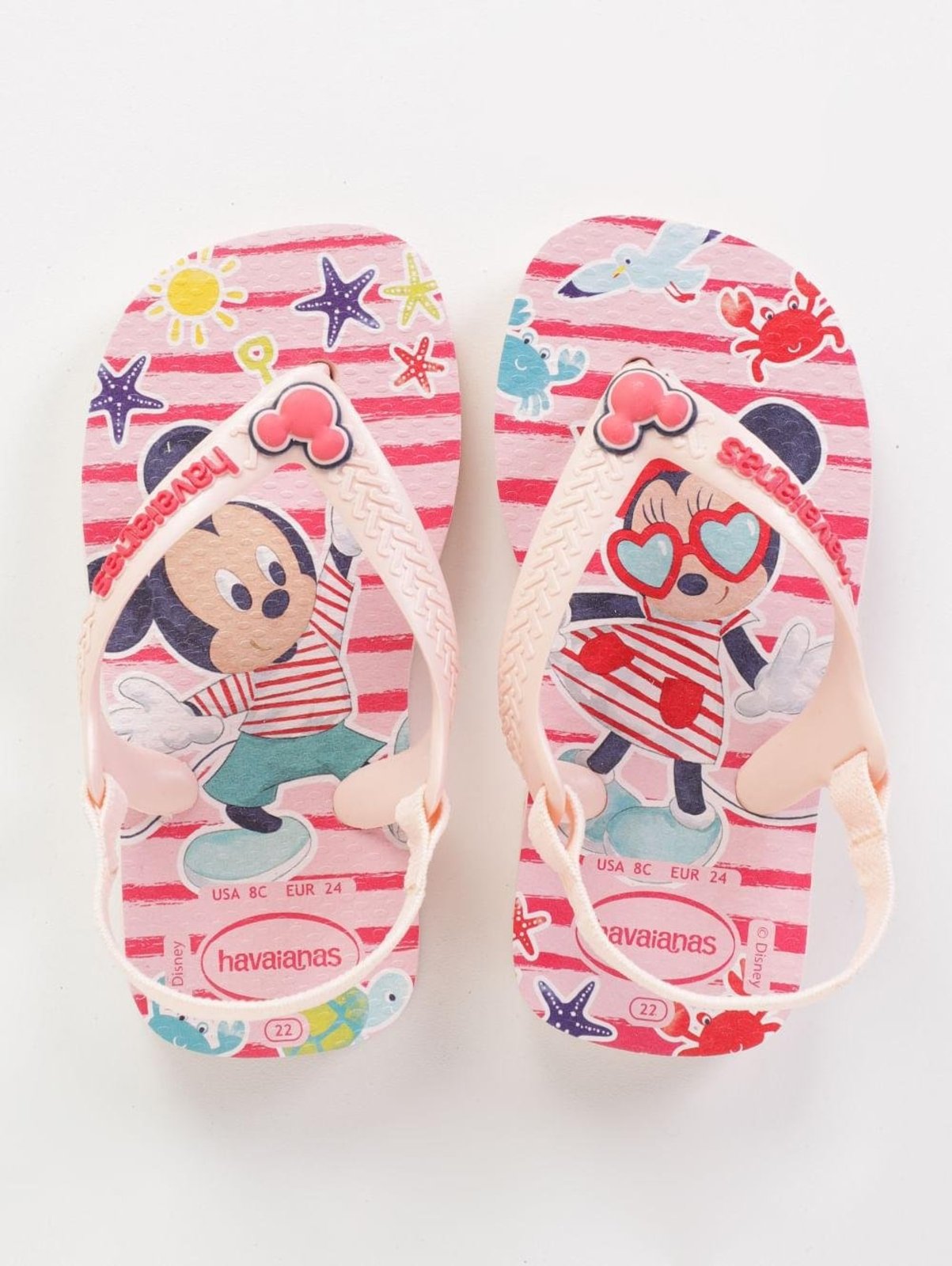 Chinelo Disney Classics Para Menina- ROSA/VERMELHO