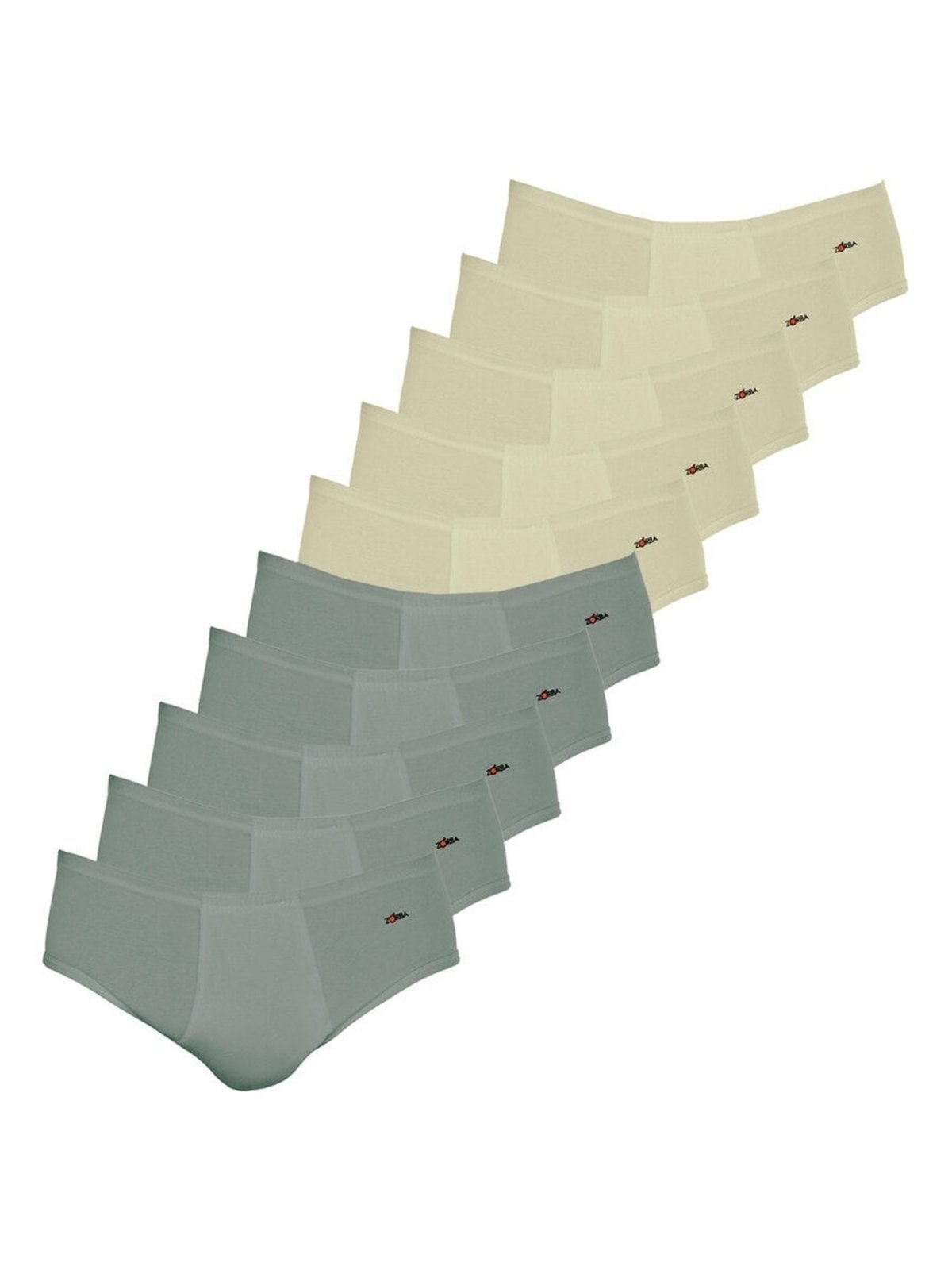 Kit com 10 Cuecas Slip Zorba com Abertura 172 Bege
