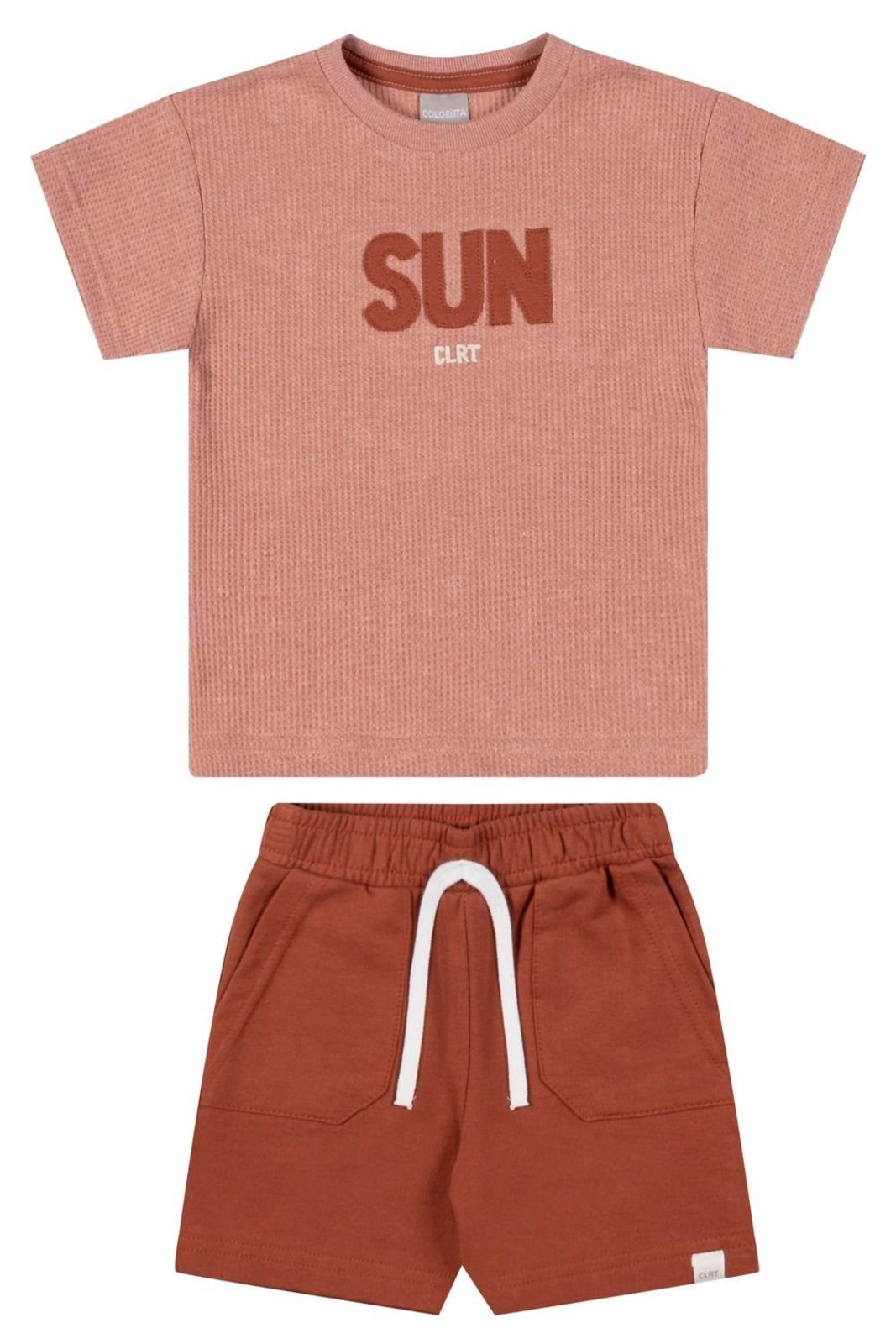 Infantil - Conjunto Menino Bordado Sun Colorittá Marrom
