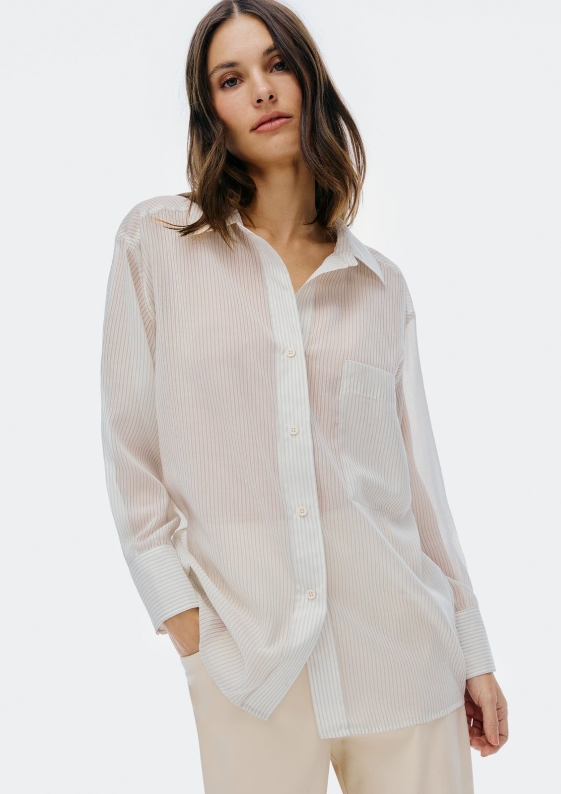 Camisa Feminina Manga Longa Fio Tinto Hering