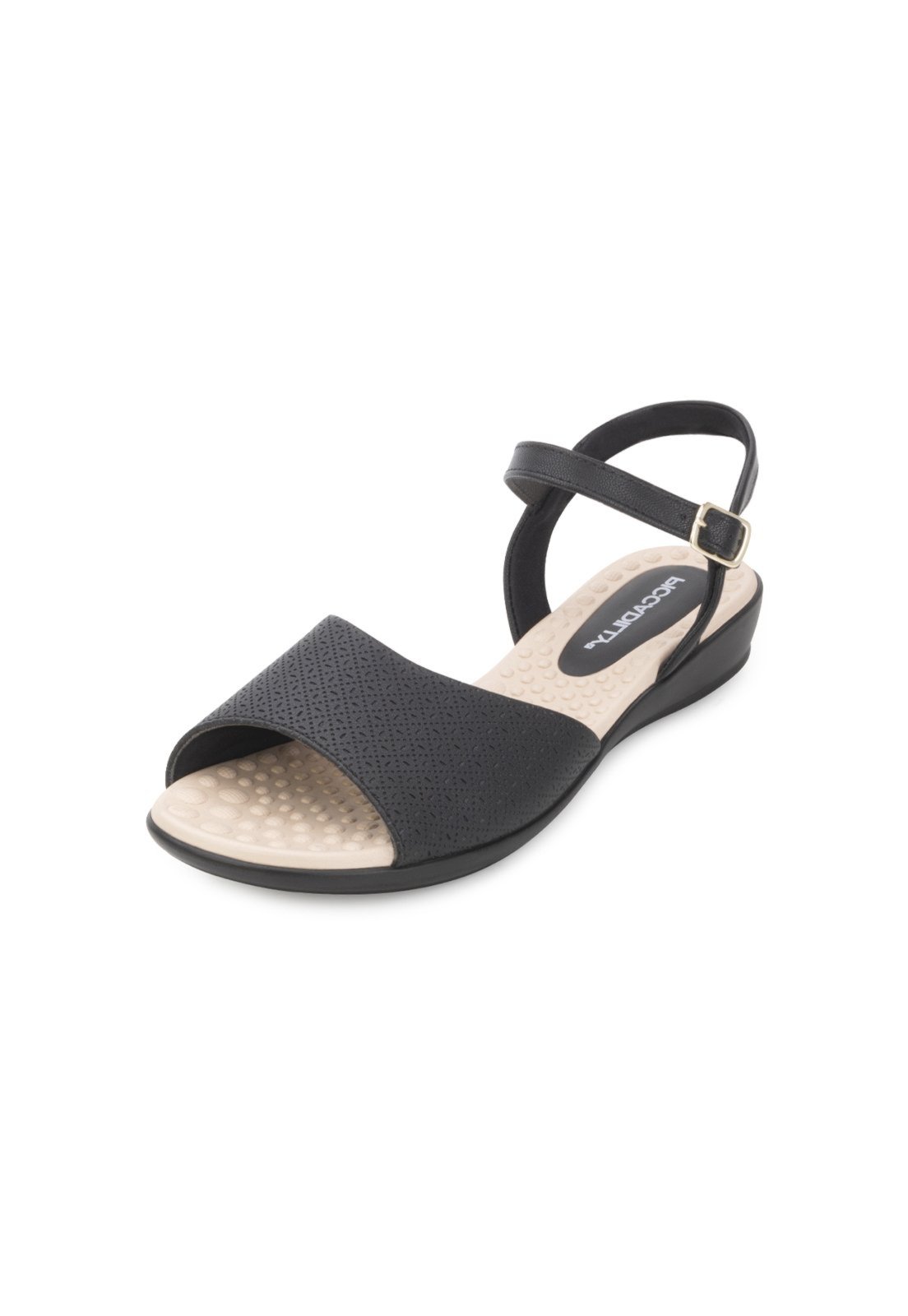 Sandália Piccadilly PD24-50034 Preto-Bege