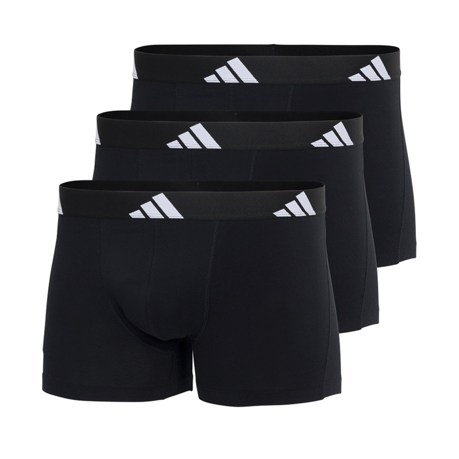 Kit com 3 Cuecas Boxer adidas Underwear Preto