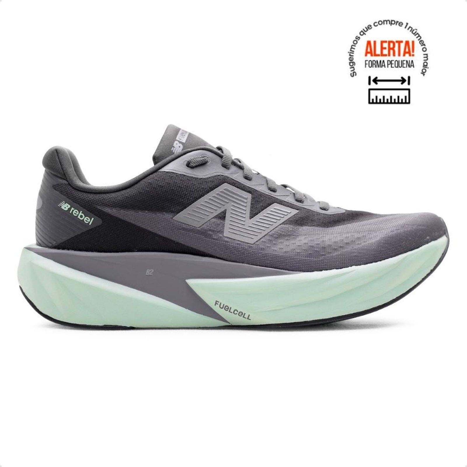 Tenis New Balance Fuelcell Rebel V5 Masculino Cinza