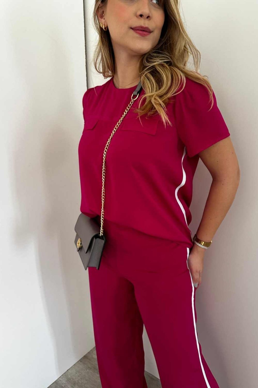Blusa Vanibele Crepe Pink