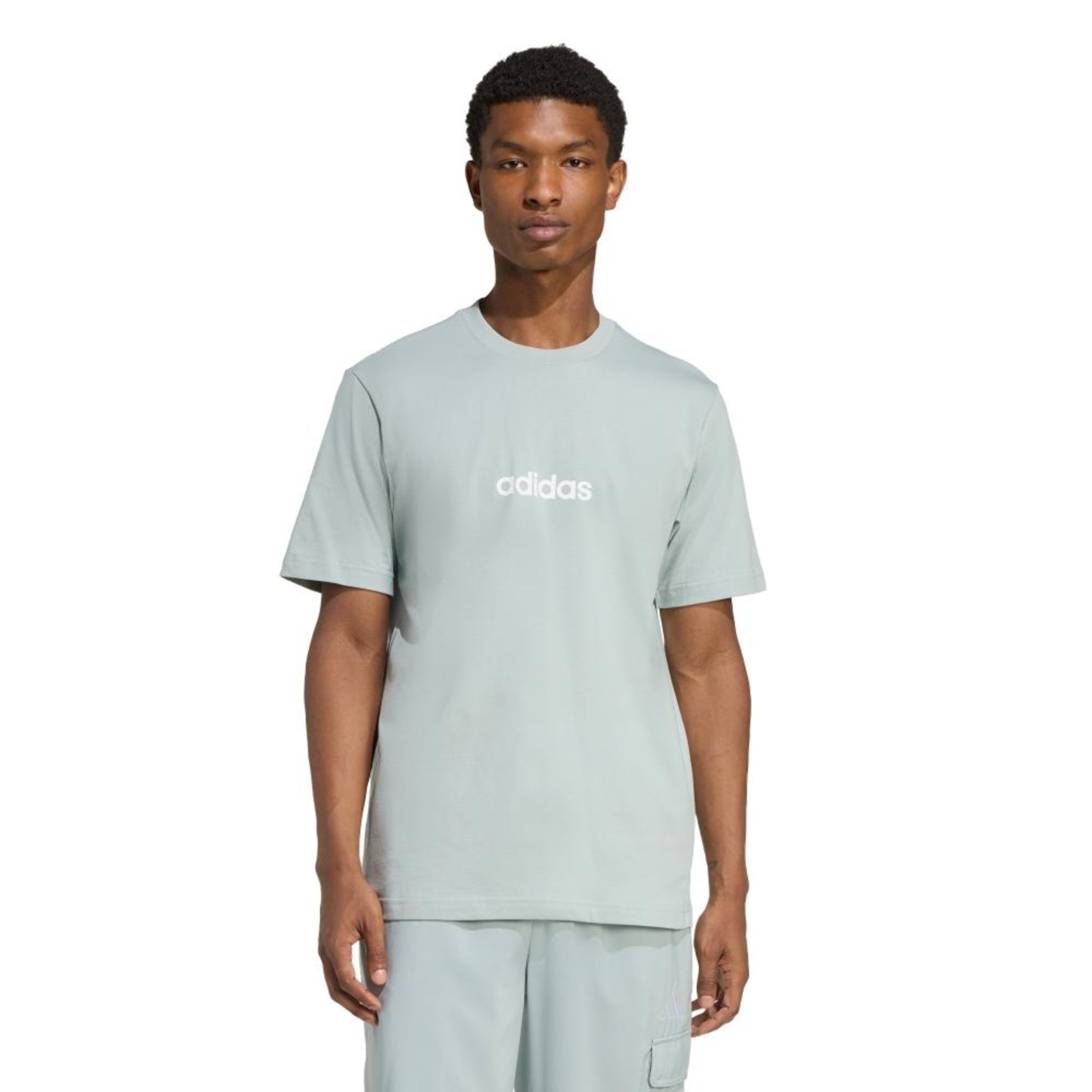 Camiseta Essentials Linear Single Jersey adidas Sportswear Verde