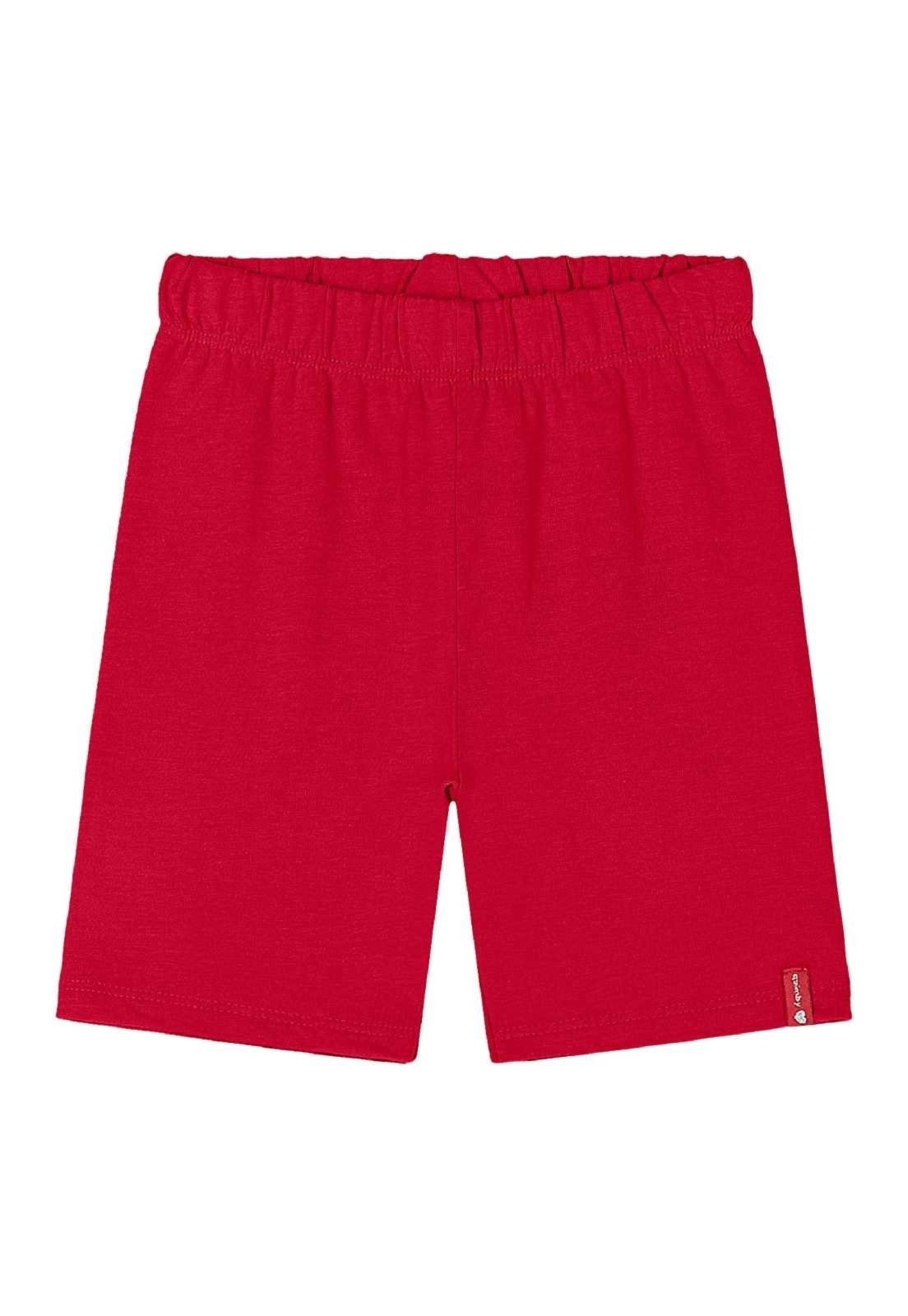 Infantil - Bermuda Ciclista Básica Menina Quimby Vermelho