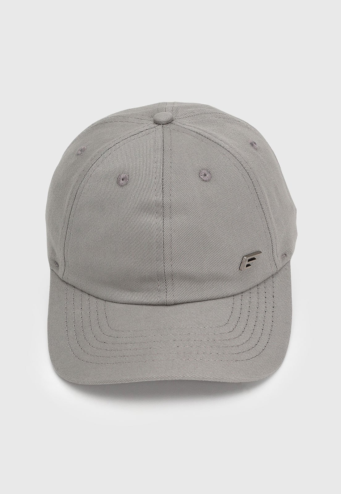 Boné Masculino Ellus Logo Metálico Cinza Claro