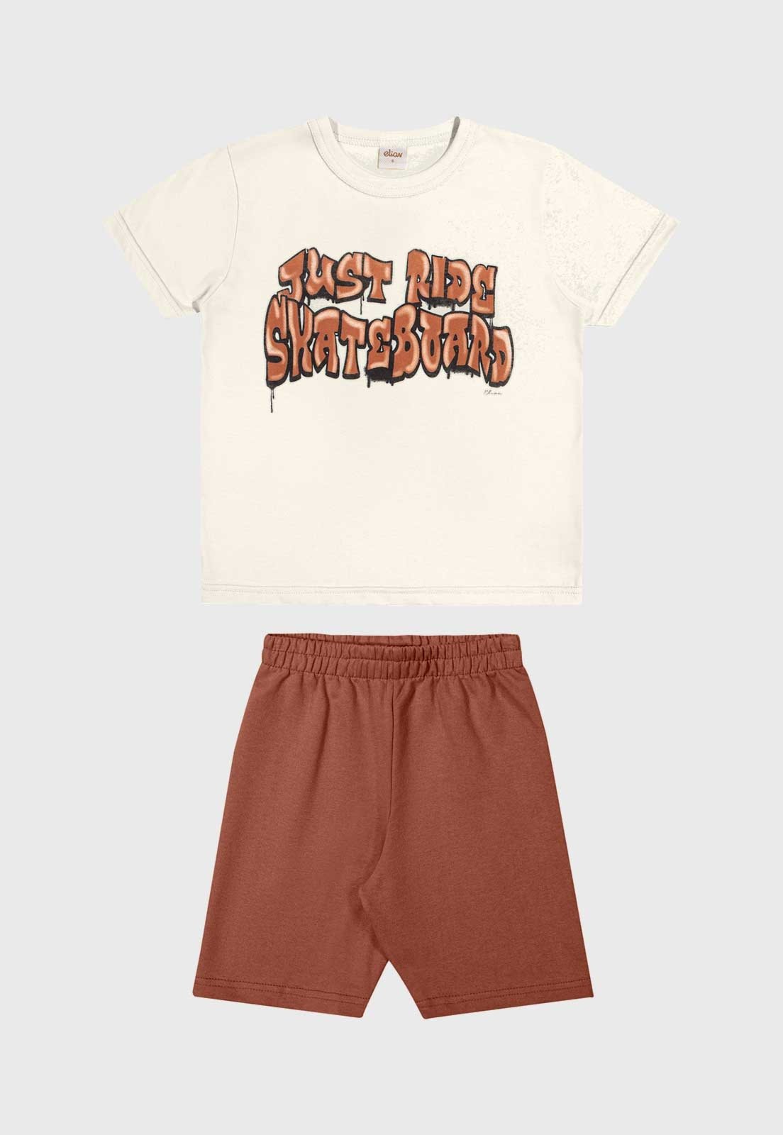 Infantil - Conjunto Curto Elian Estampa Blusa e Short