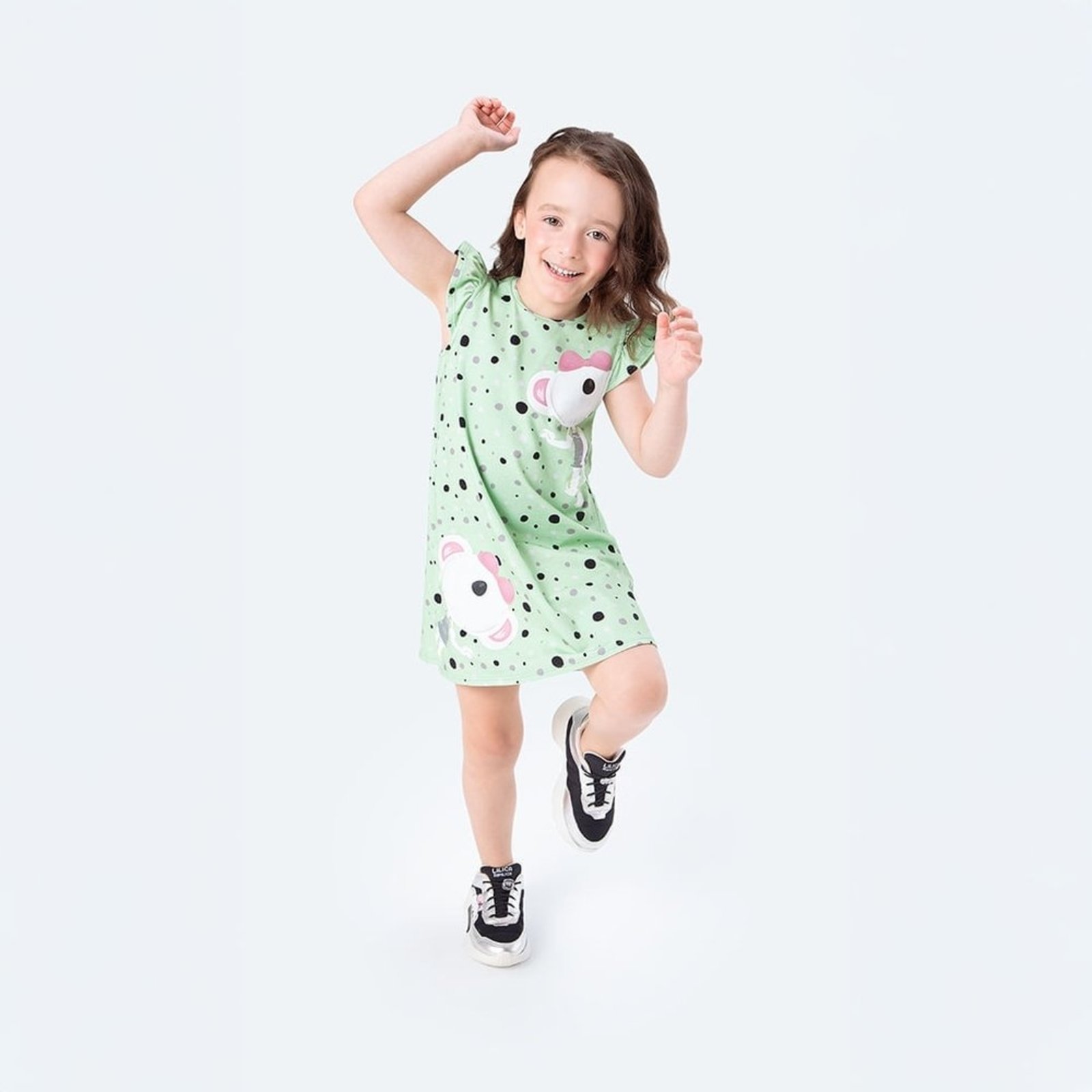 Infantil - Vestido Curto Estampado Menina Lilica Ripilica