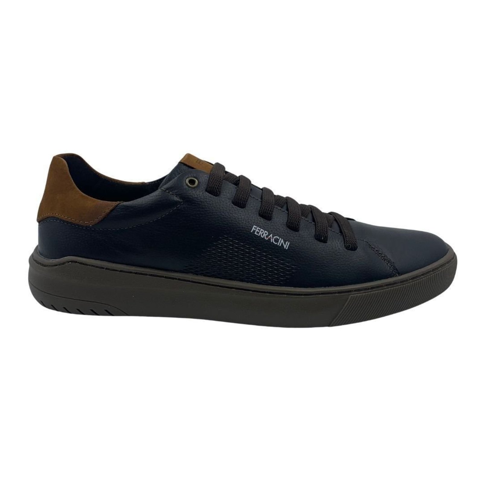 Sapatênis Ferracini Glow FR 2326 Couro Marrom Elástico - Marrom - Ferracini