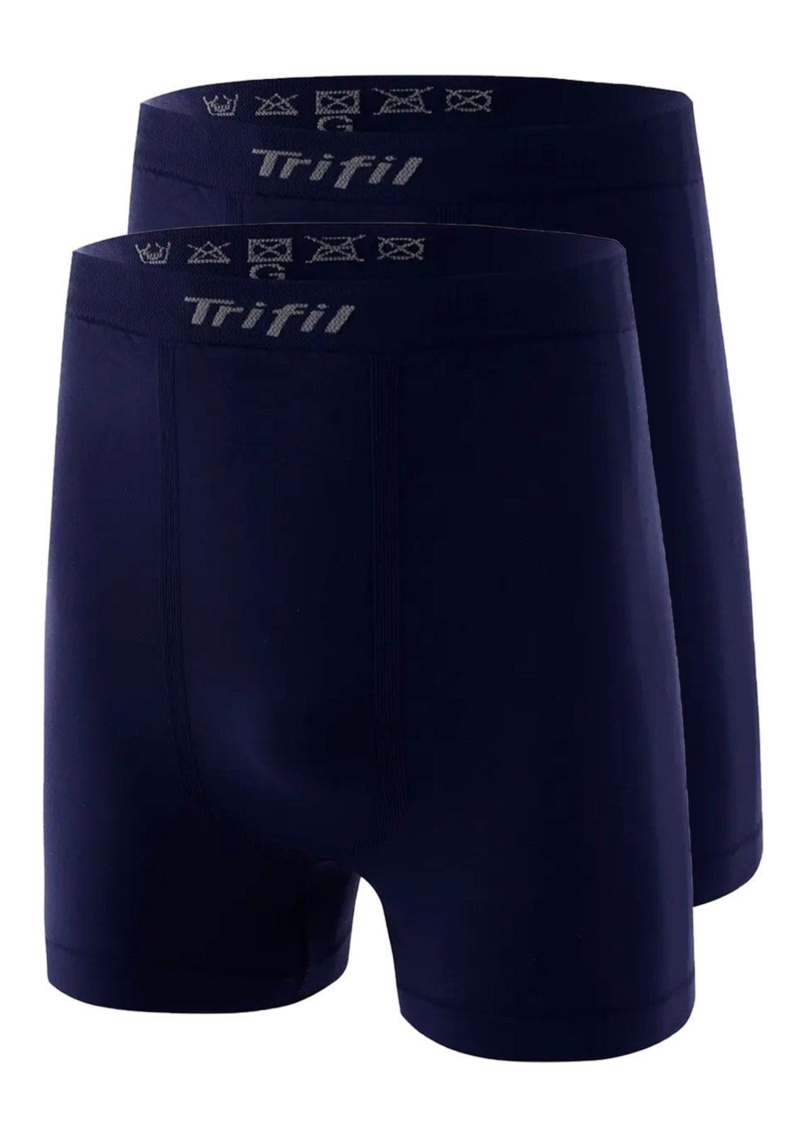 Kit com 2 Cuecas Boxer Trifil 4411 Plus Size Azul Marinho