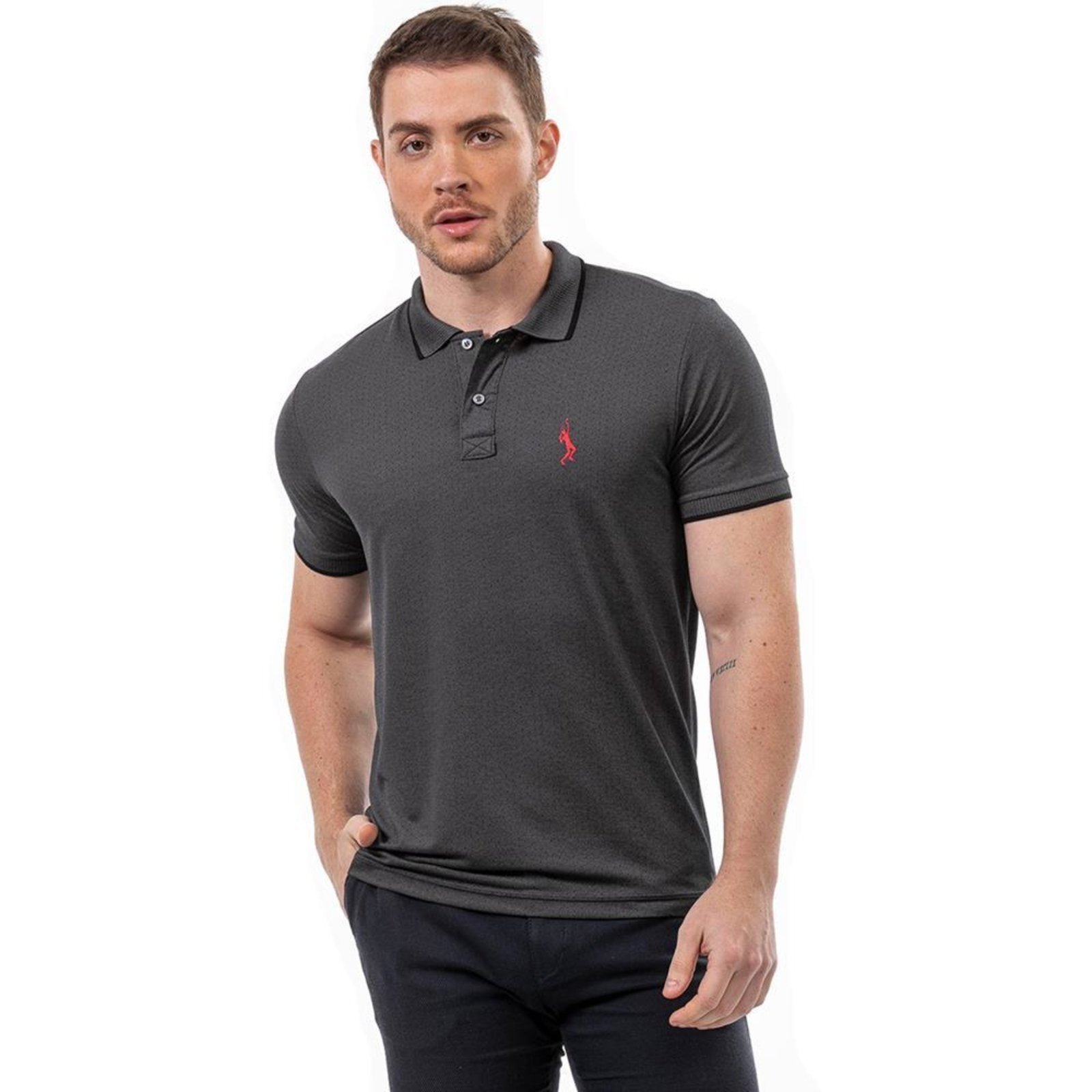 Camisa Masculina Polo Básica Algodão Piquet Dia a Dia