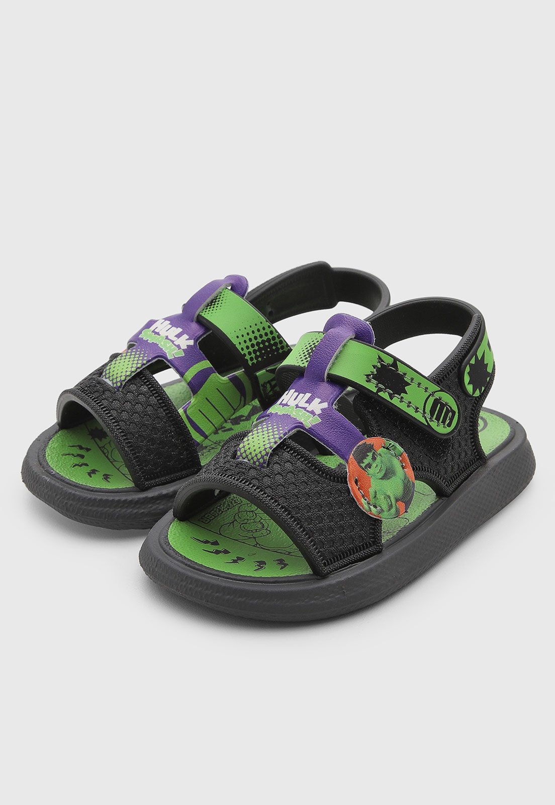 Infantil - Sandália Grendene Hulk Preta