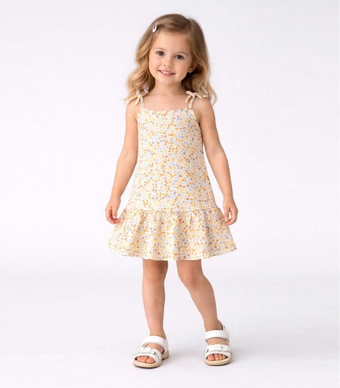 Infantil - Vestido Alça Com Laço Nas Pontas Select Amarelo