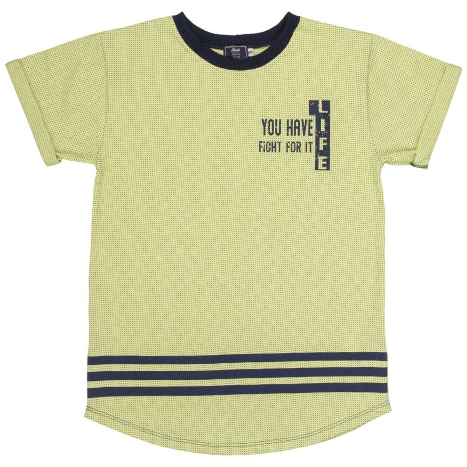 Infantil – Camiseta Juvenil Look Jeans Alongada Verde