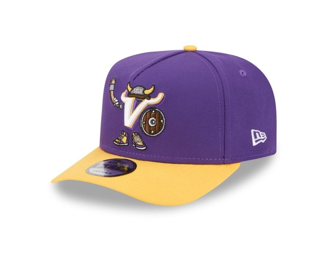 Bone New Era 9FIFTY A-FRAME Minnesota Vikings NFL Roxo