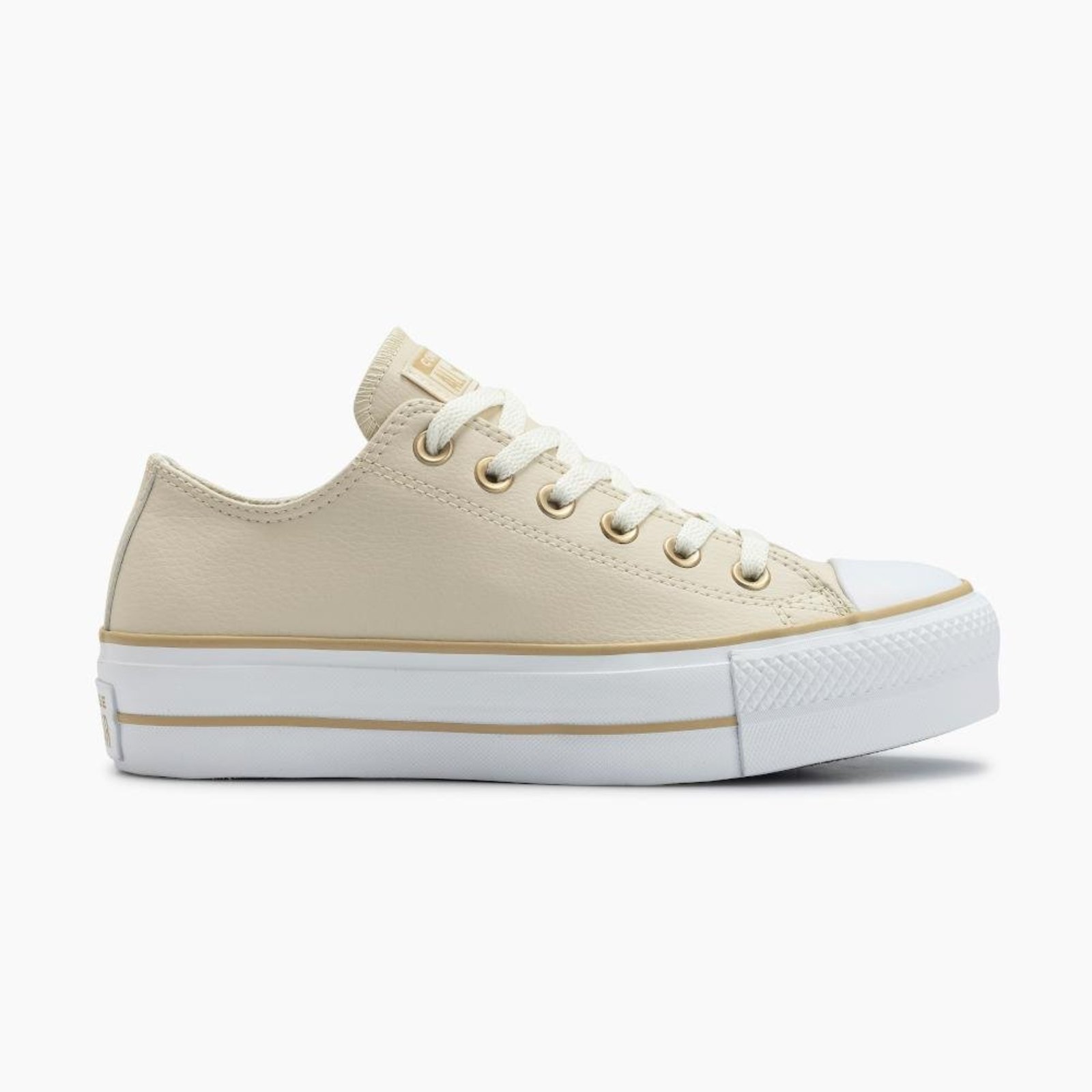 Tênis Chuck Taylor All Star Lift Sintético Cano Baixo Bege