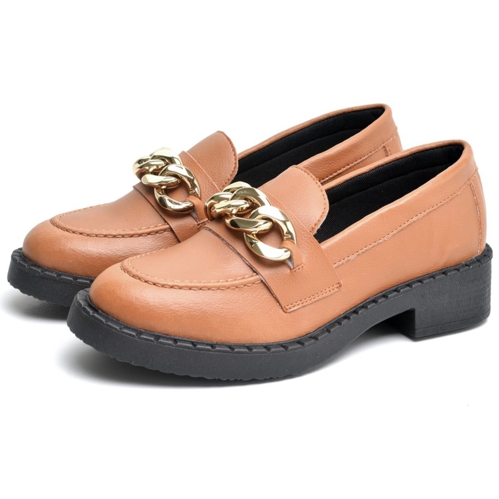 Sapato Mocassim Feminino de Salto DUBUY 1414FG Marrom