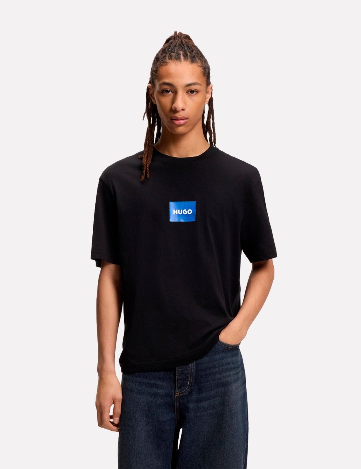 Camiseta Hugo Boss Masculina Regular Nayonix Preta