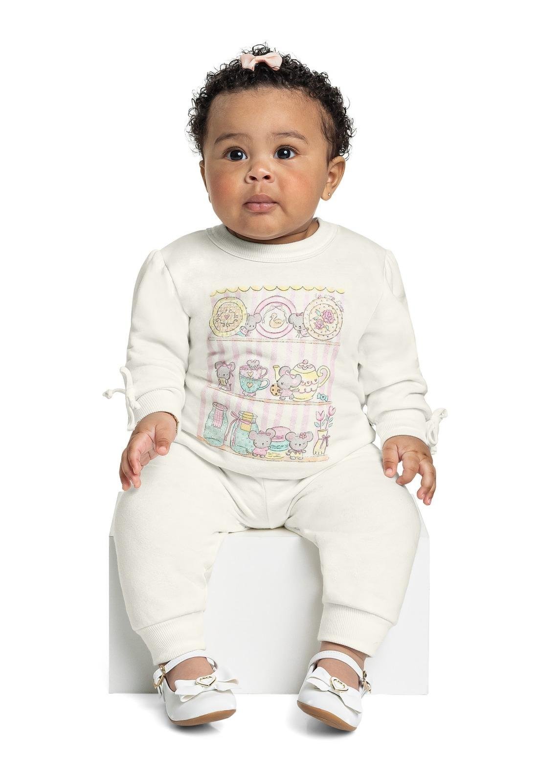 Infantil - Conjunto Menina Cream Livy M Amarelo