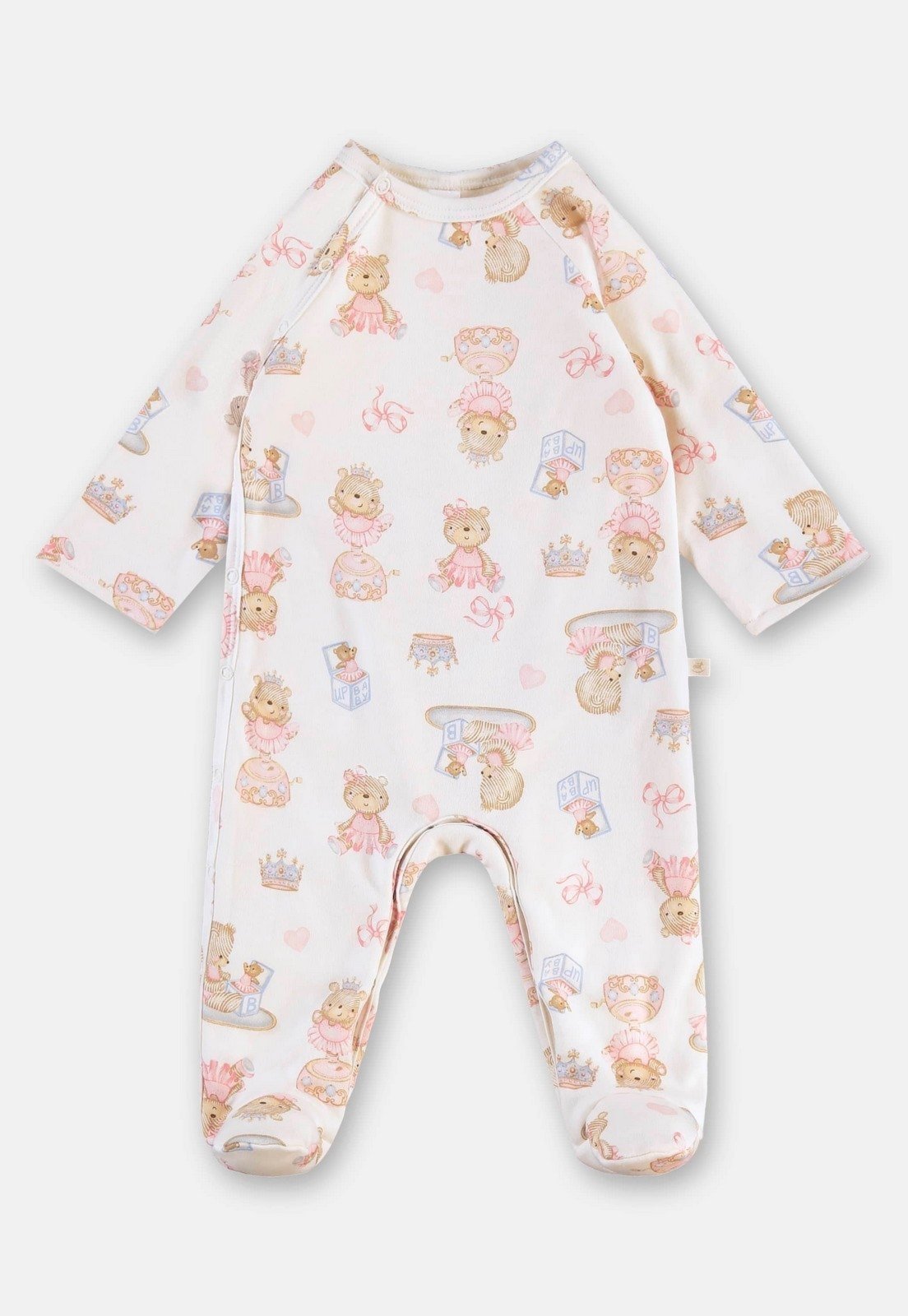 Infantil - Macacão Estampado Unissex para Up Baby Rosa