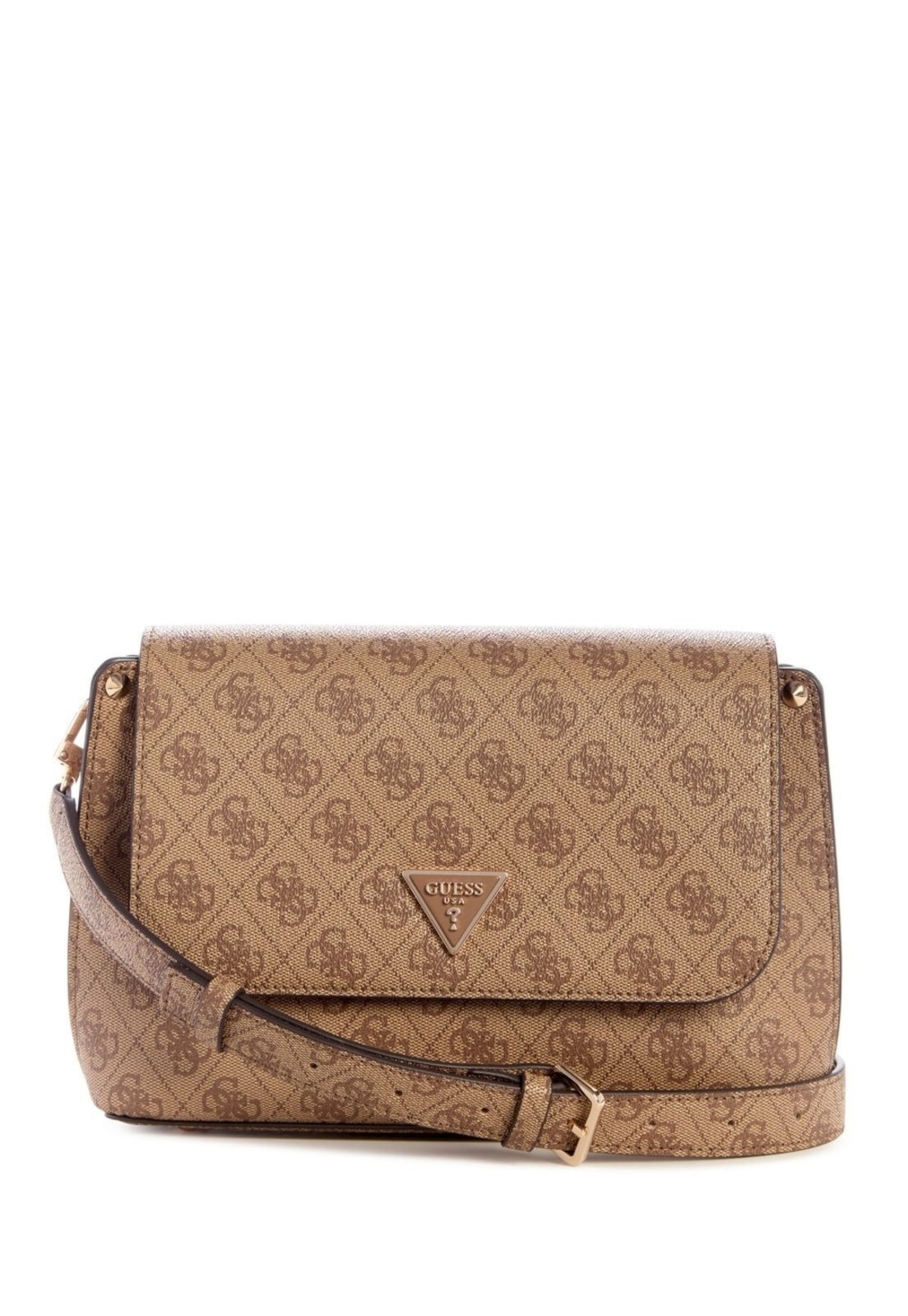 Vista 2 Bolsa Guess Meridian Ii Flap Crossbody Bege amarelo Guess amarelo