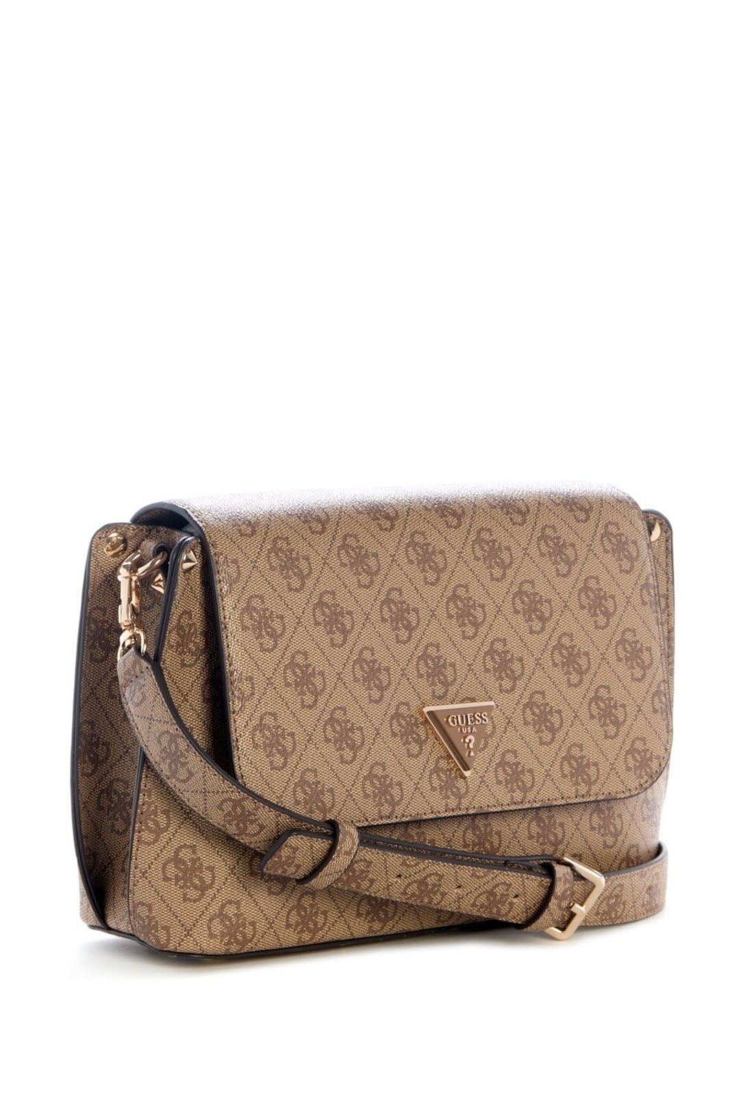 Vista 3 Bolsa Guess Meridian Ii Flap Crossbody Bege amarelo Guess amarelo