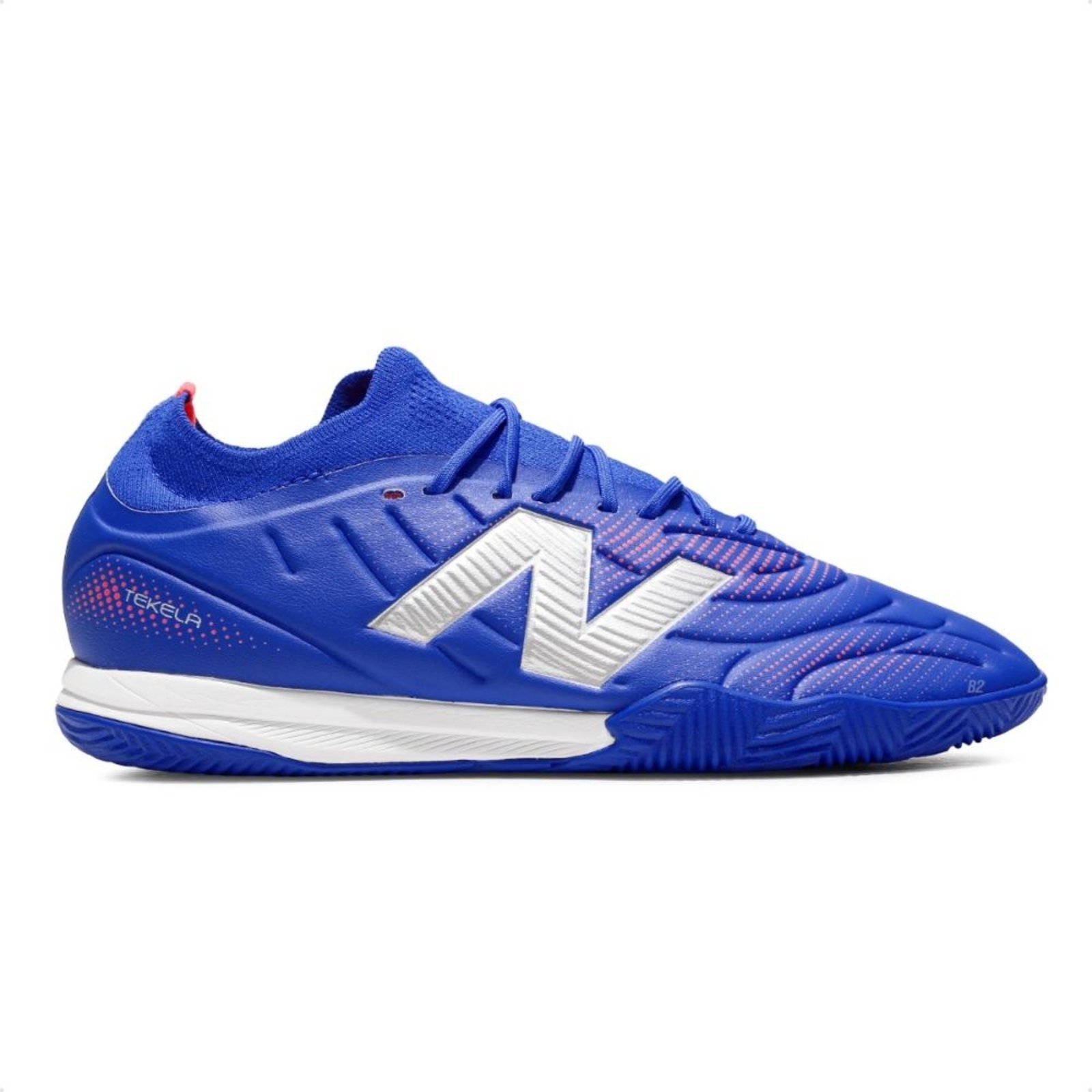 Vista 2 Chuteira Futsal New Balance Tekela Team Low Laced IN V5 Unissex azul New Balance azul
