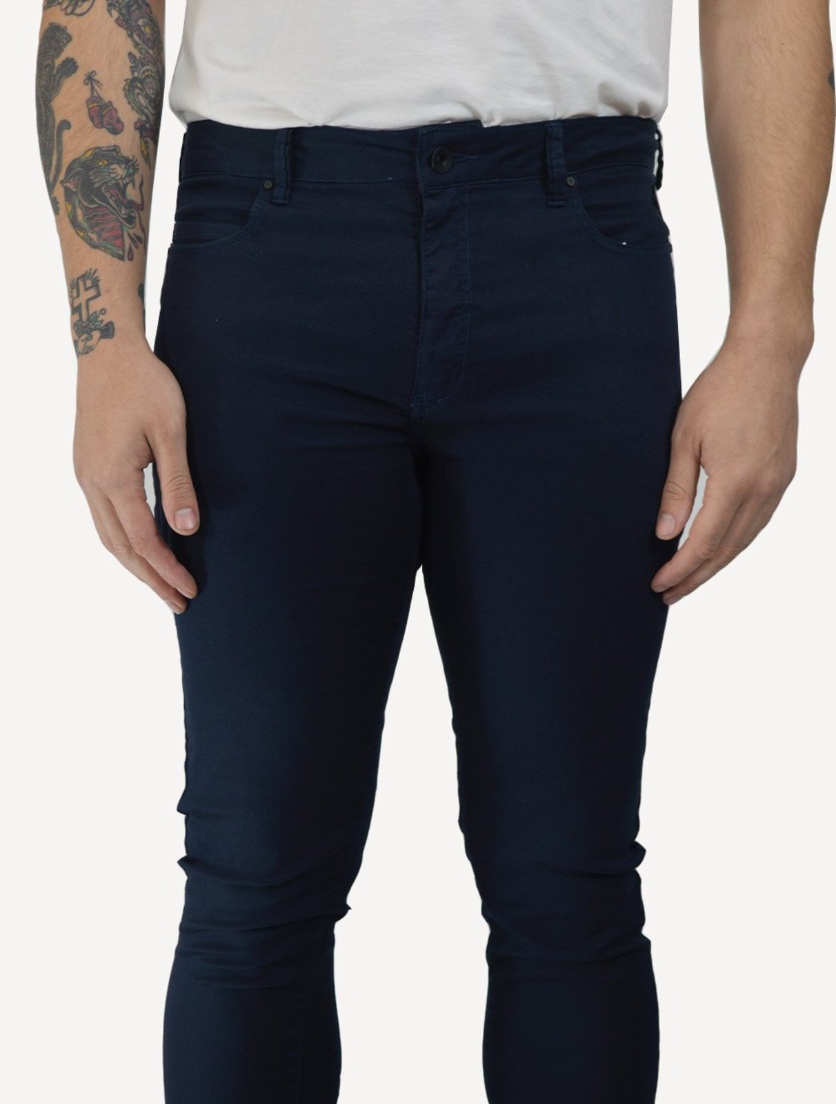 Calça Reserva Jeans Masculina Skinny Color Five Pockets Azul Marinho