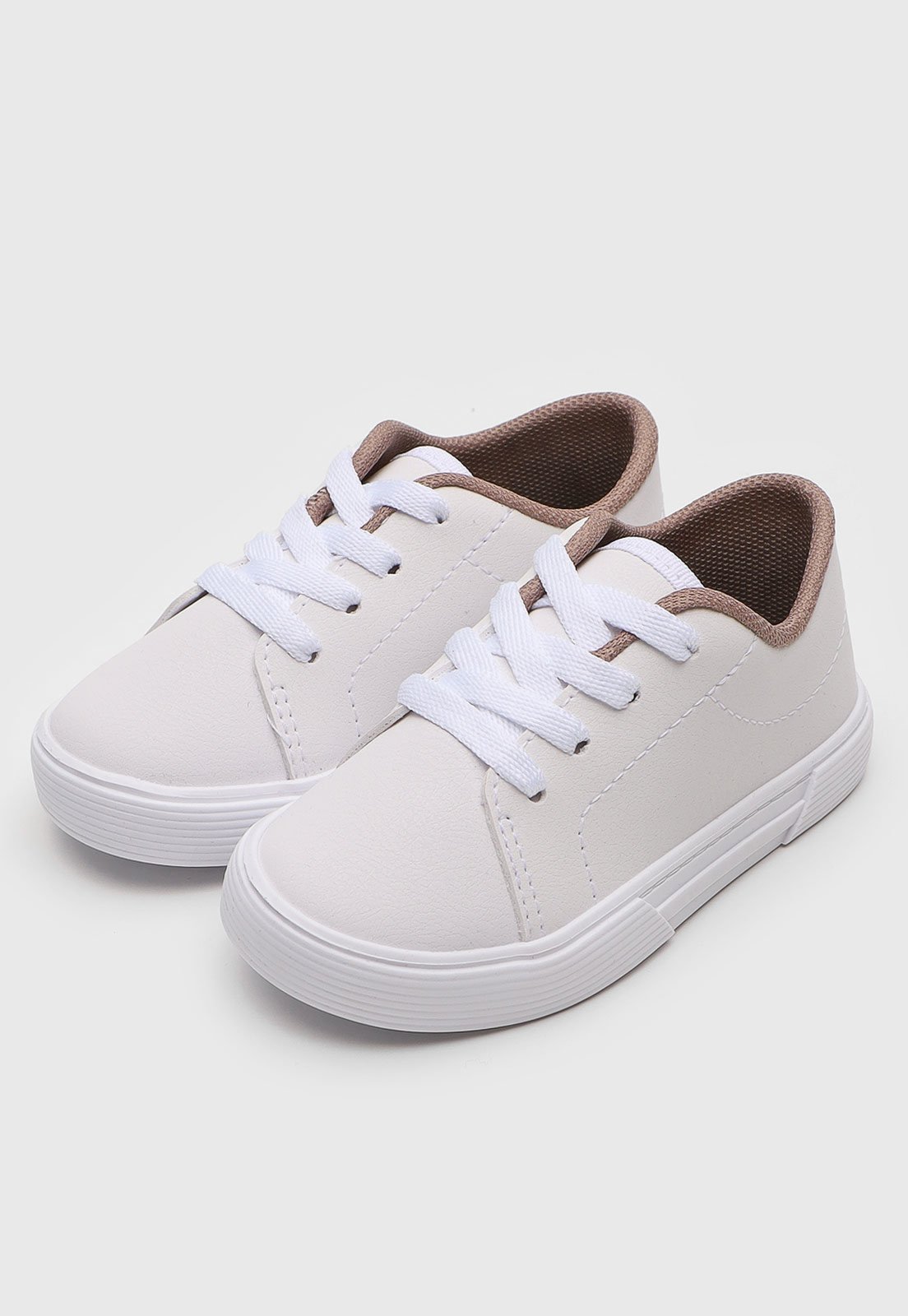 Infantil - Tênis Molekinho Casual Liso Off-White
