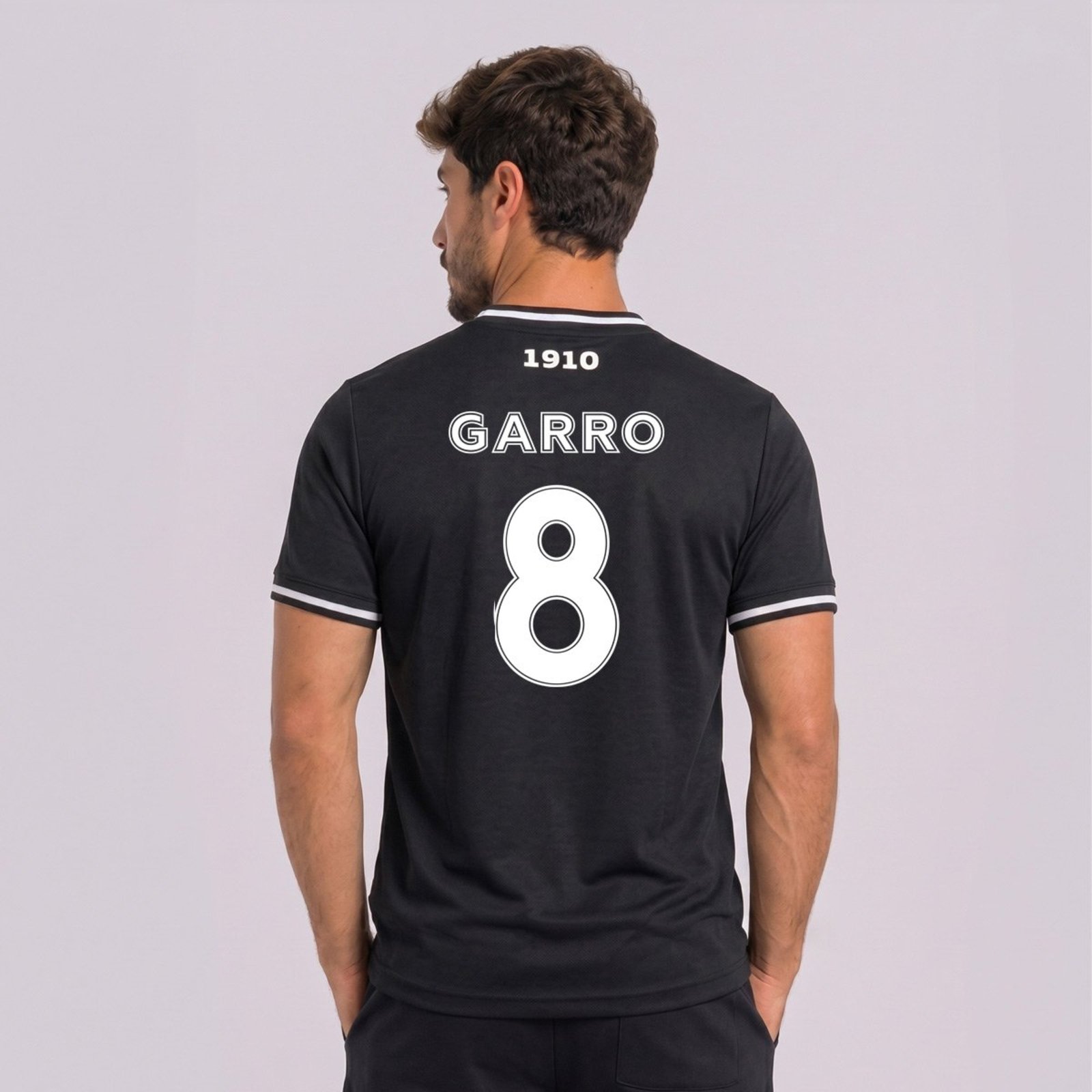 Camisa Corinthians Escudo Preta 8 Garro
