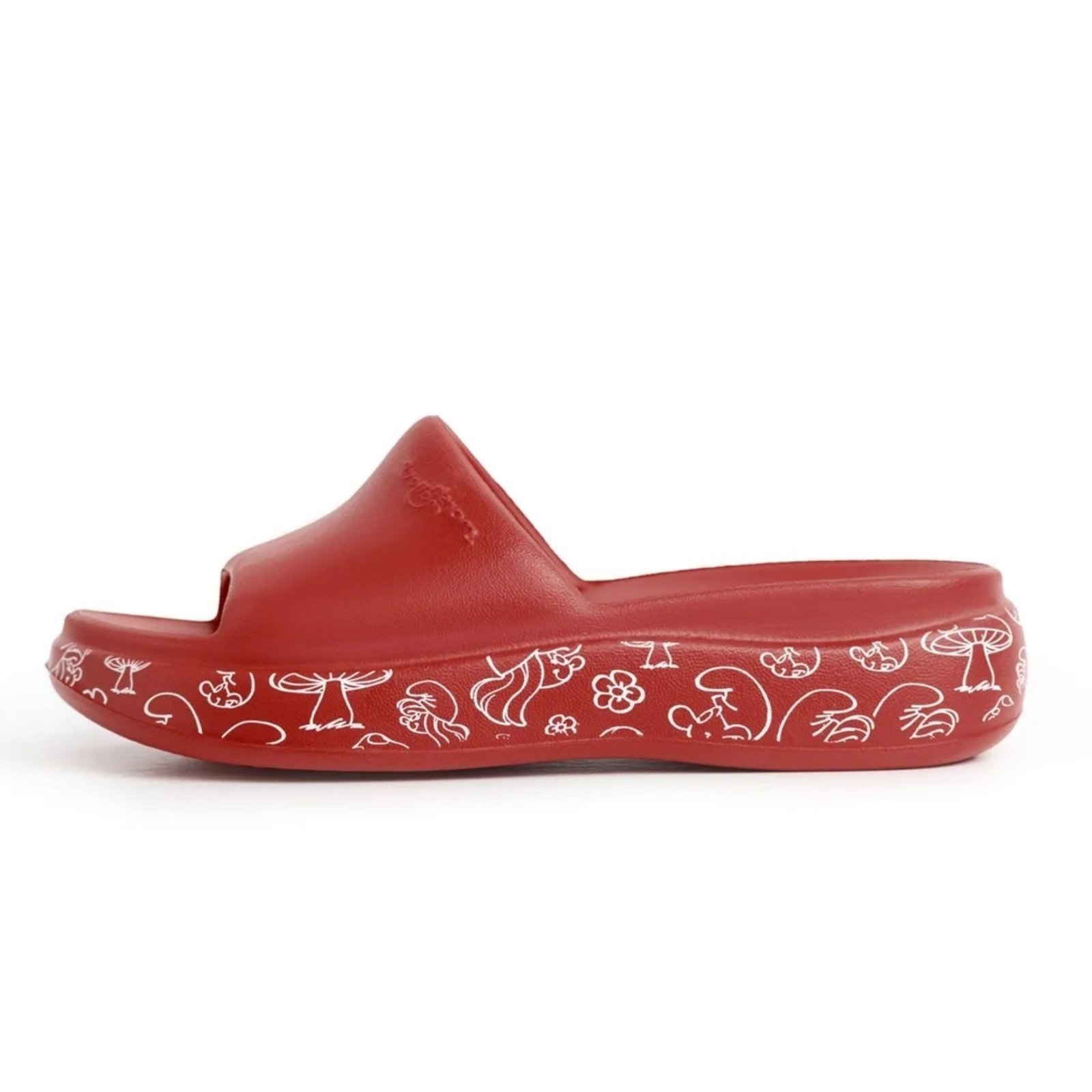 Chinelo Piccadilly Smurfs Marshmallow Vermelho