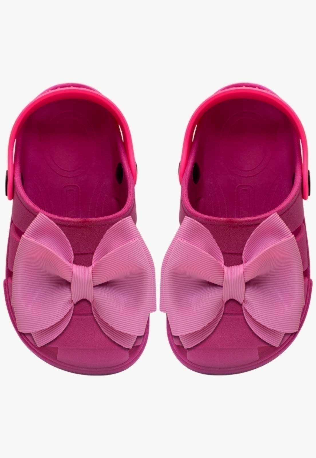 Infantil – Sandália Babuche Feminina Menina Pópidi Laço Pink