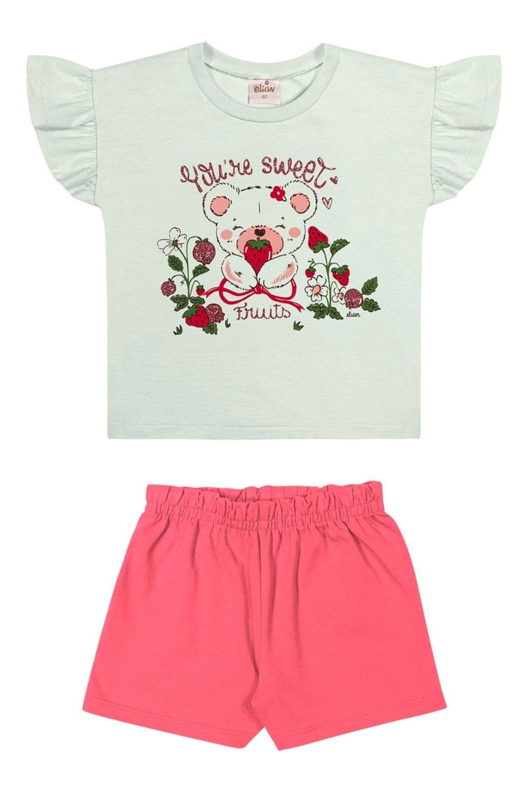 Infantil - Conjunto Menina Curto Glitter Elian Verde