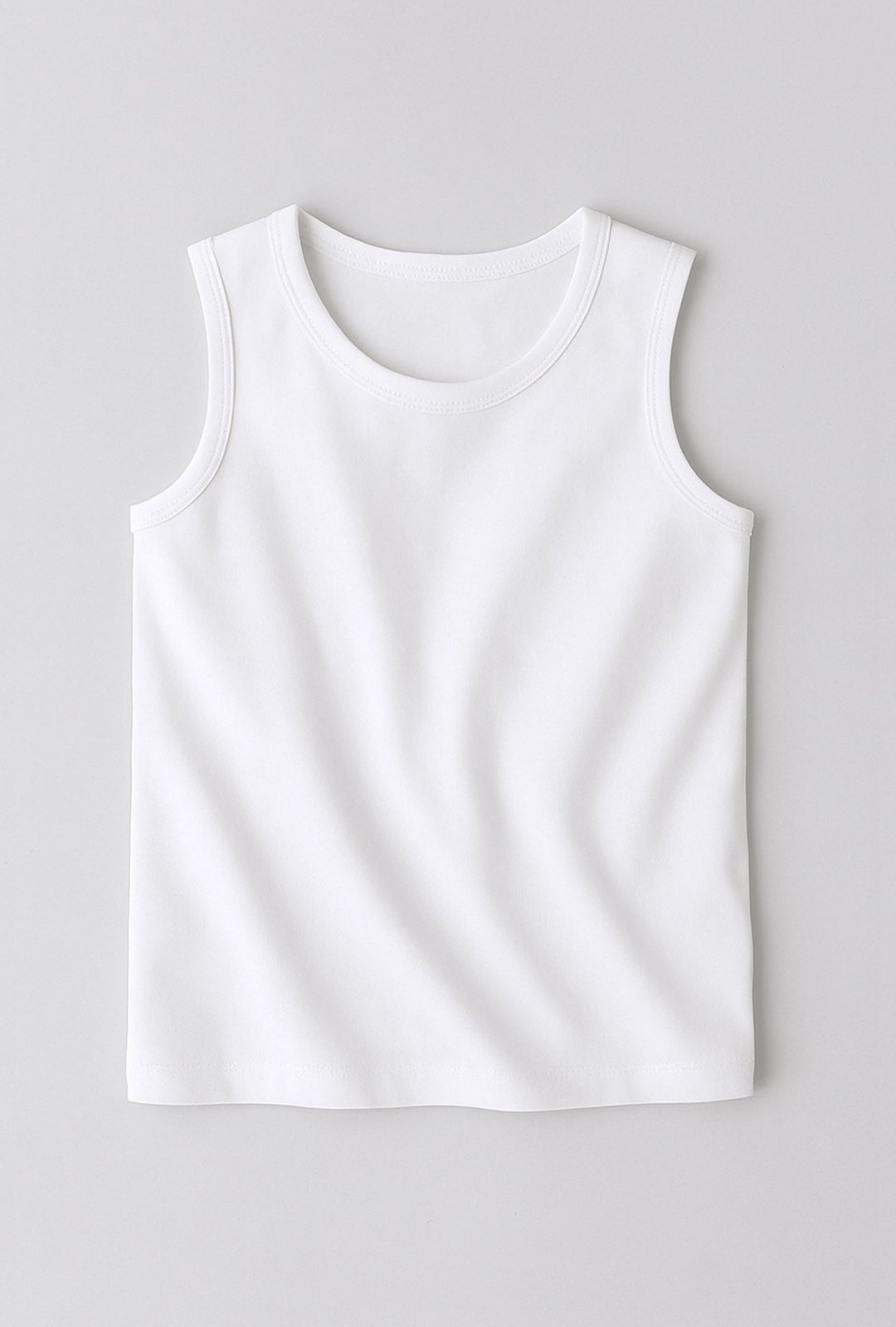 Infantil – Camiseta Regata Algodão Básica Branco – 3 ao 14 – Look