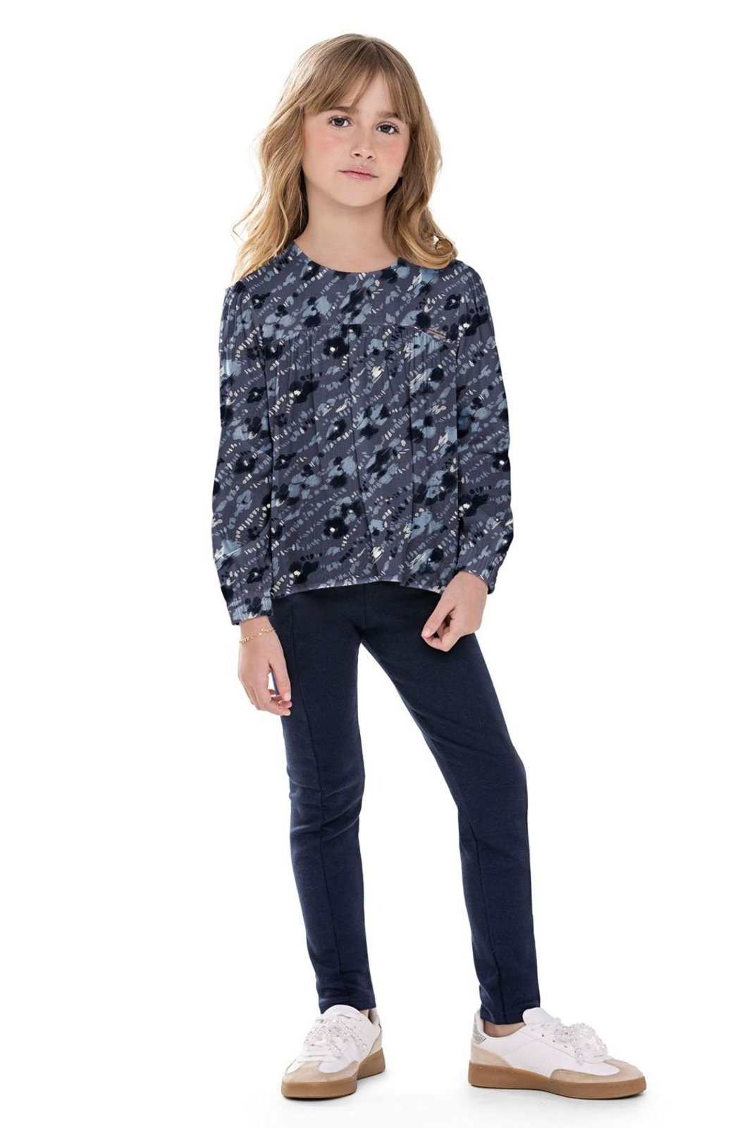Infantil - Conjunto Floral Abstrato Menina Colorittá Cinza