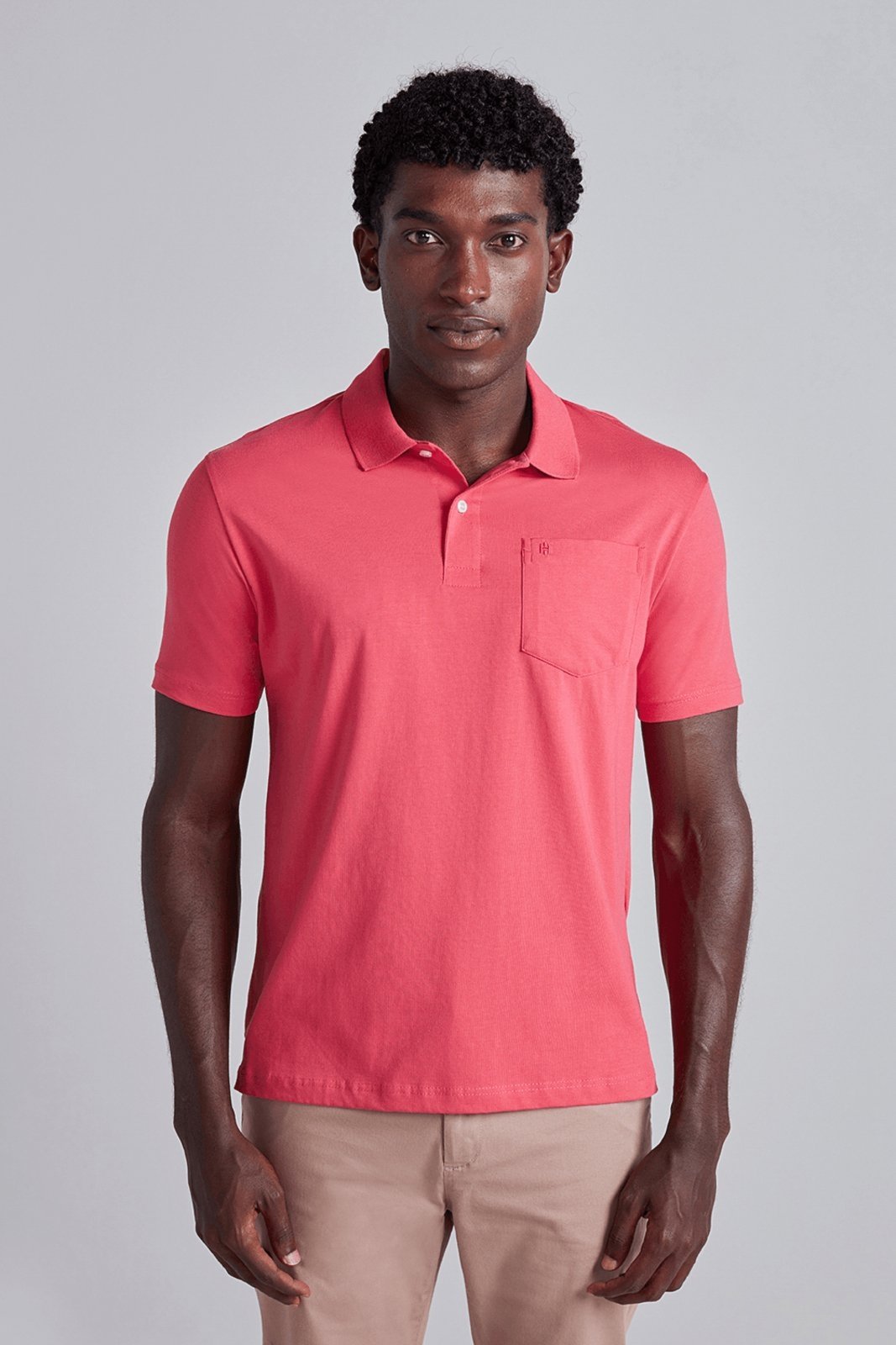 HIGHSTIL Polo Manga Curta com Bolso Comfort Malha Básica - Tulipa