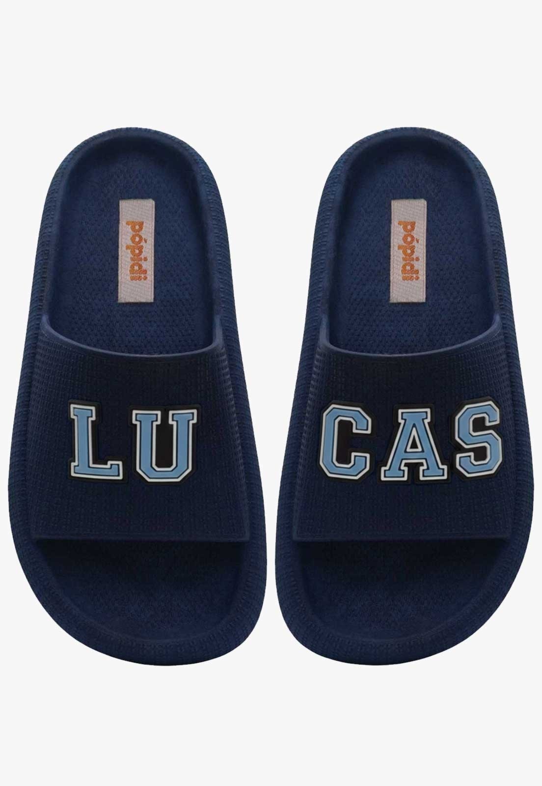 Infantil - Chinelo Pópidi Personalizado LUCAS Estilo Nuvem Marinho