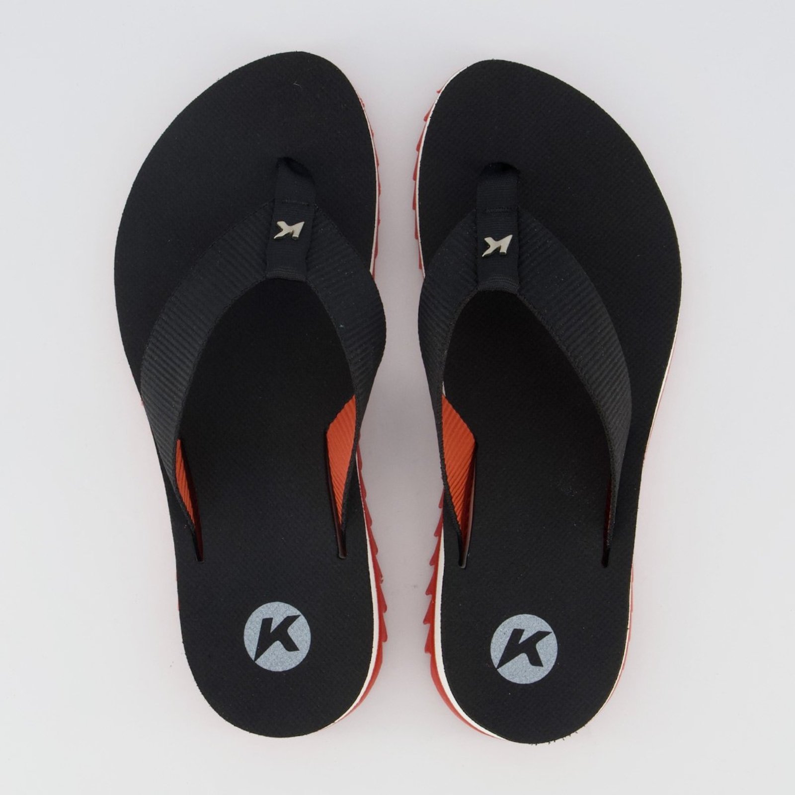 Chinelo Kenner Kyra Feminino Preto e Vermelho